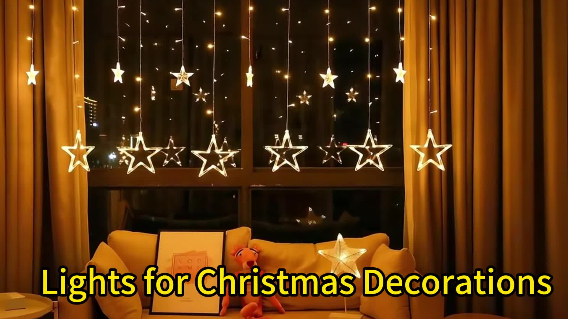 XINZI Sterne LED Lichtervorhang 3m für Innen - 138 LEDs Produktbild-Vorschau 7