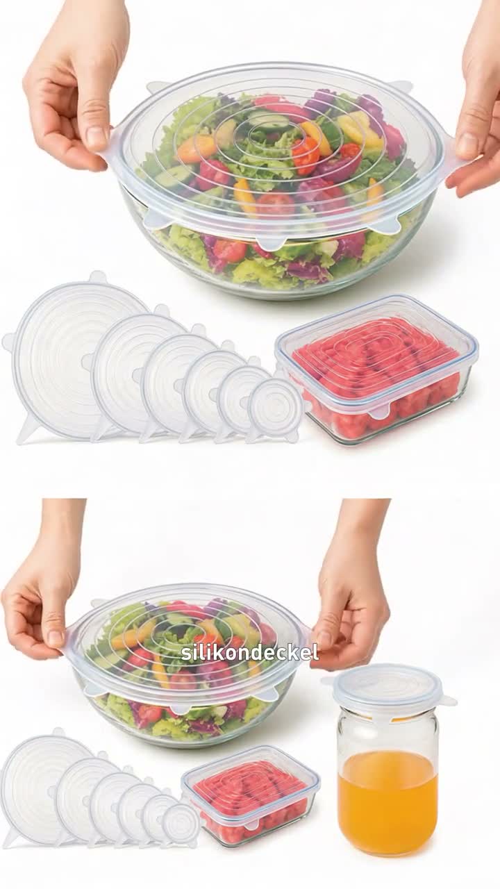 Stretch Deksel Set van 6 – Herbruikbare vershoudfolies voor Productafbeelding-voorbeeld 7