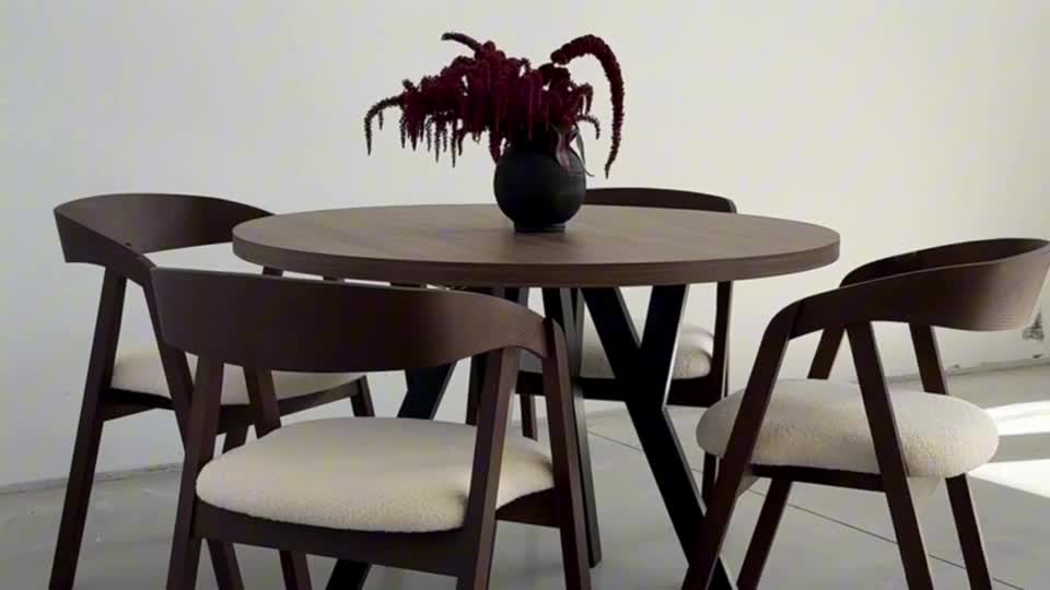 Runder Ausziehbarer Tisch für Esszimmer, PERO, Loft-Stil, Produktbild-Vorschau 7