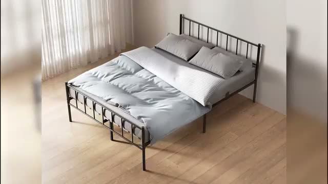 KUTAS Klassische Betten 90x200, Metallbett Schwarz mit Produktbild-Vorschau 7