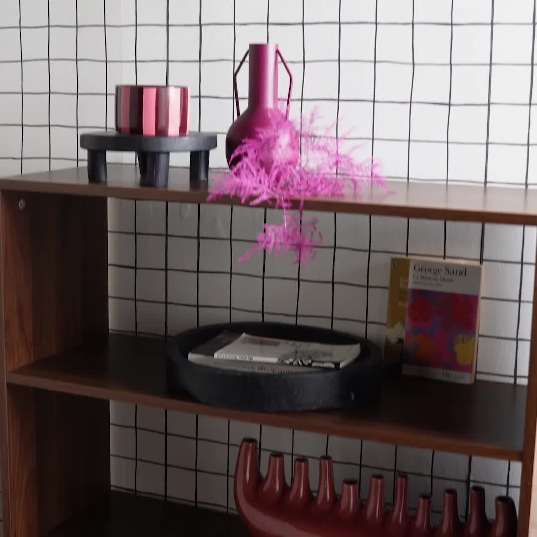 sweeek - Bücherregal in nussbaumfarbener Holzoptik, 2 Türen Produktbild-Vorschau 7