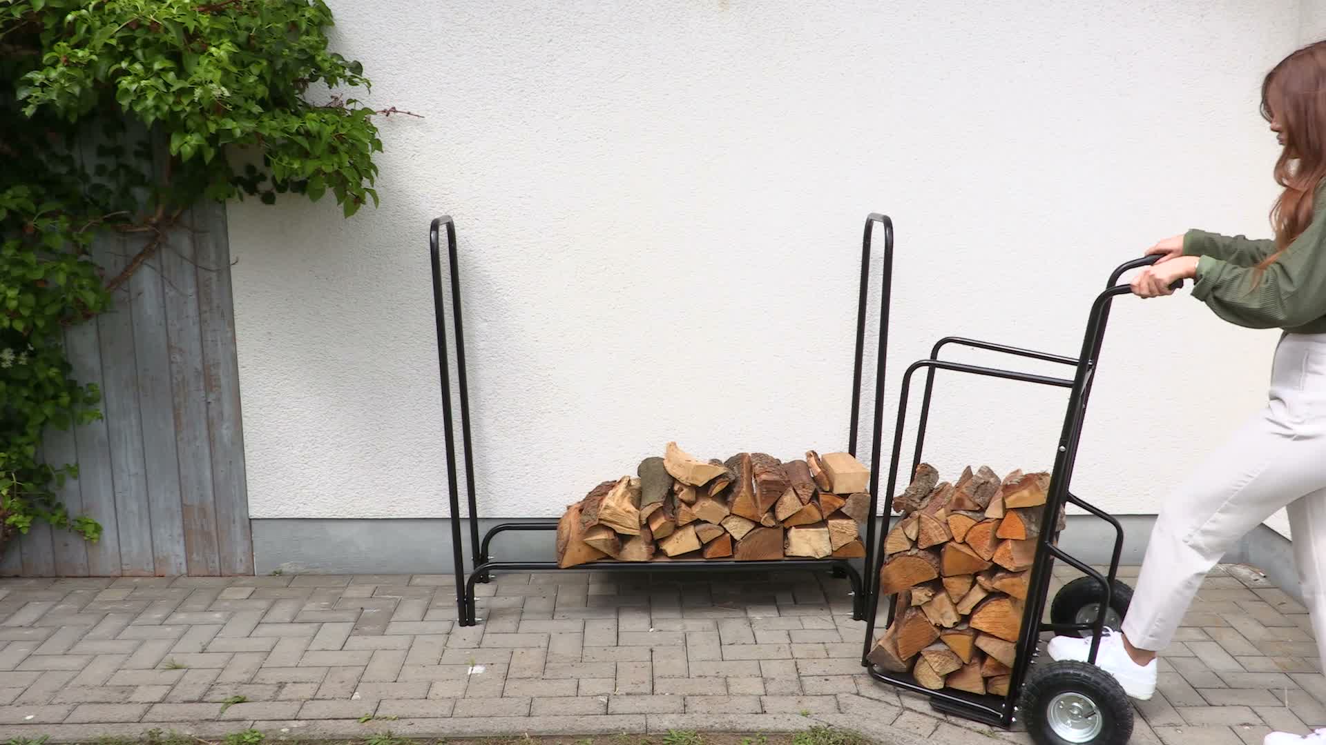 Relaxdays Kaminholzregal extra breit, Abdeckplane für Produktbild-Vorschau 7