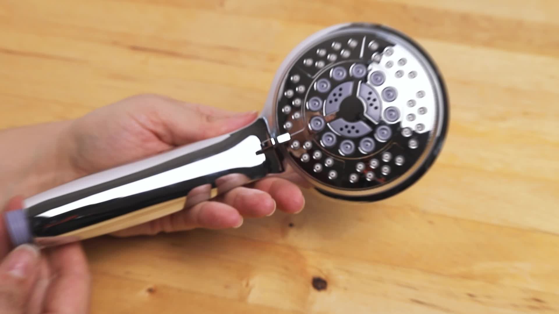 Intirilife Duschkopf Handbrause mit 5 Funktionen in Silber Produktbild-Vorschau 7