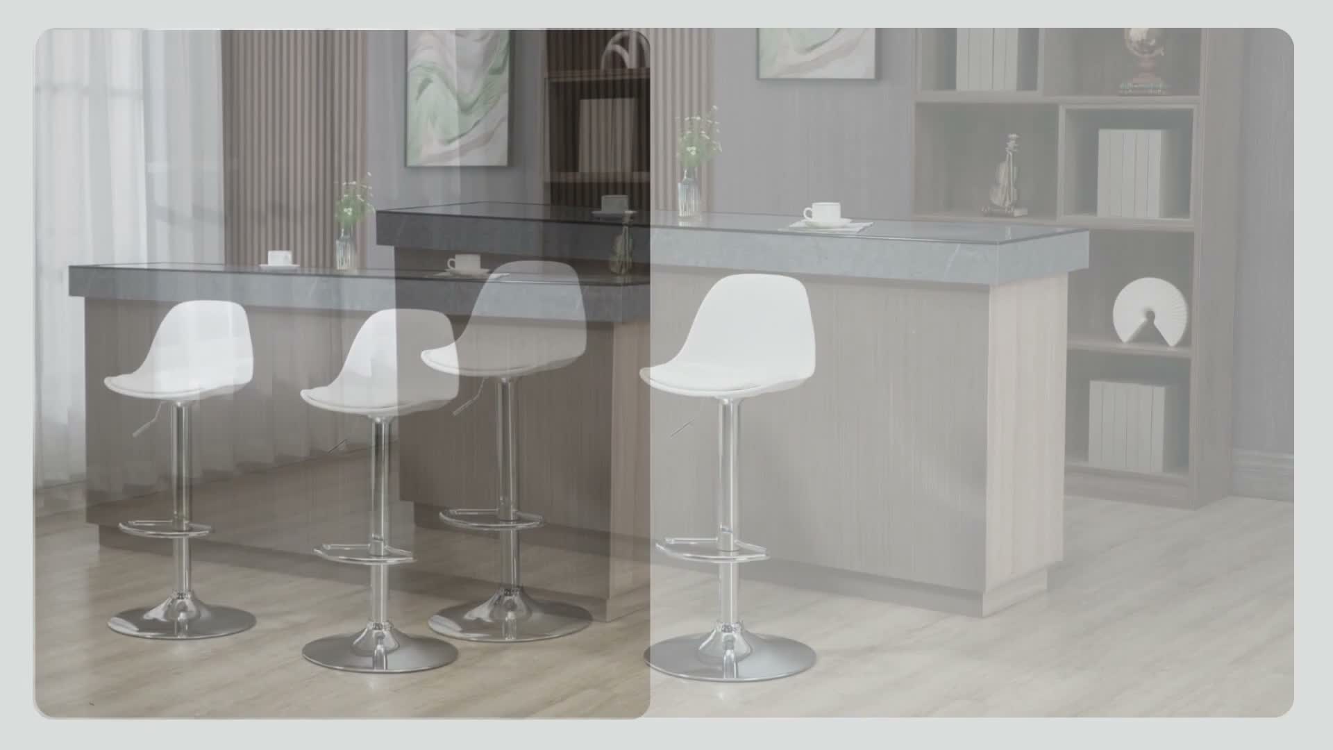 HOMCOM Barhocker 2er-Set mit modernem Design bis 120kg(Ein Produktbild-Vorschau 7