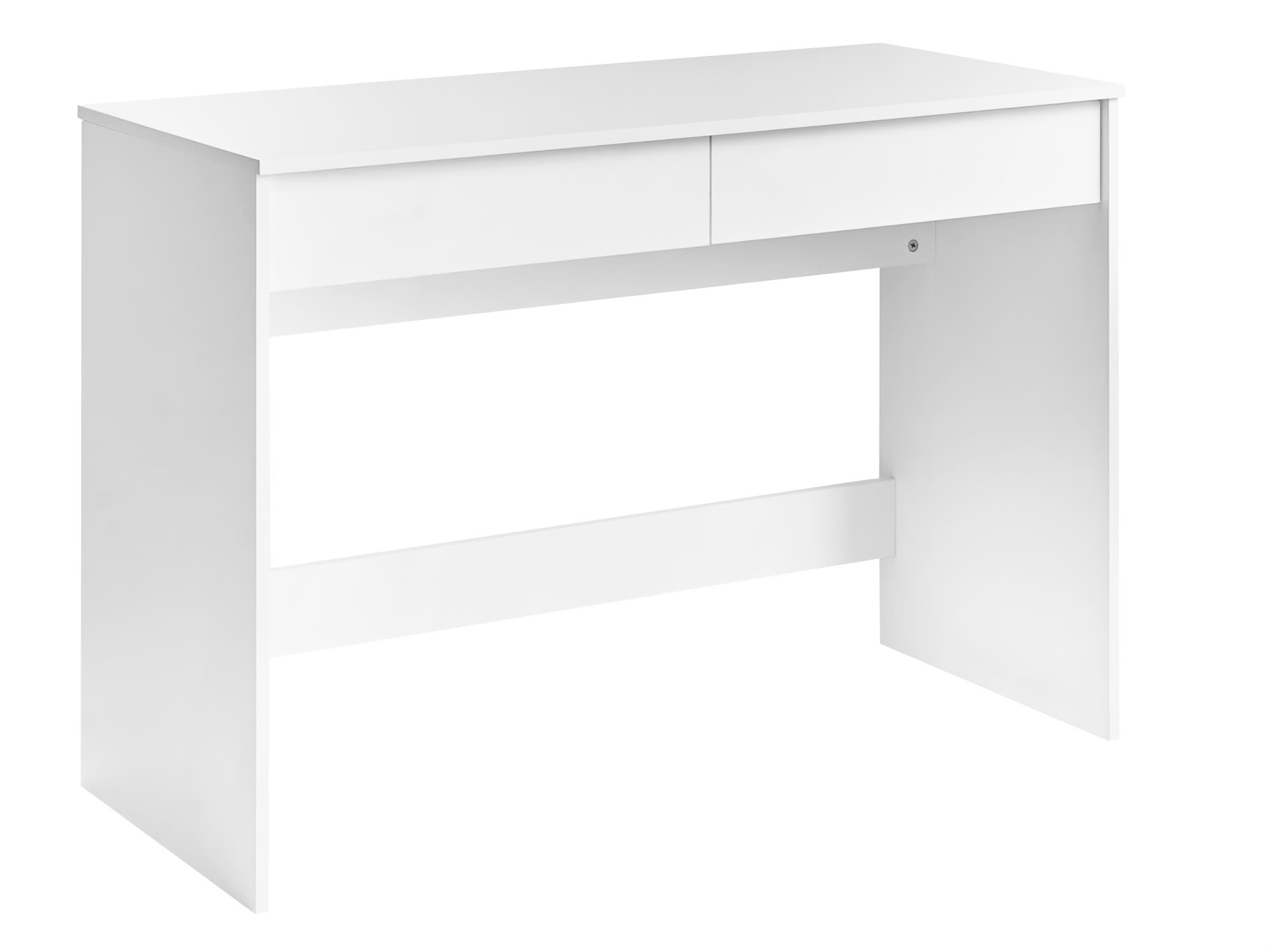 BELIANI Biurko białe płyta wiórowa 110 x 50 cm 2 szuflady Podgląd zdjęcia produktu 7