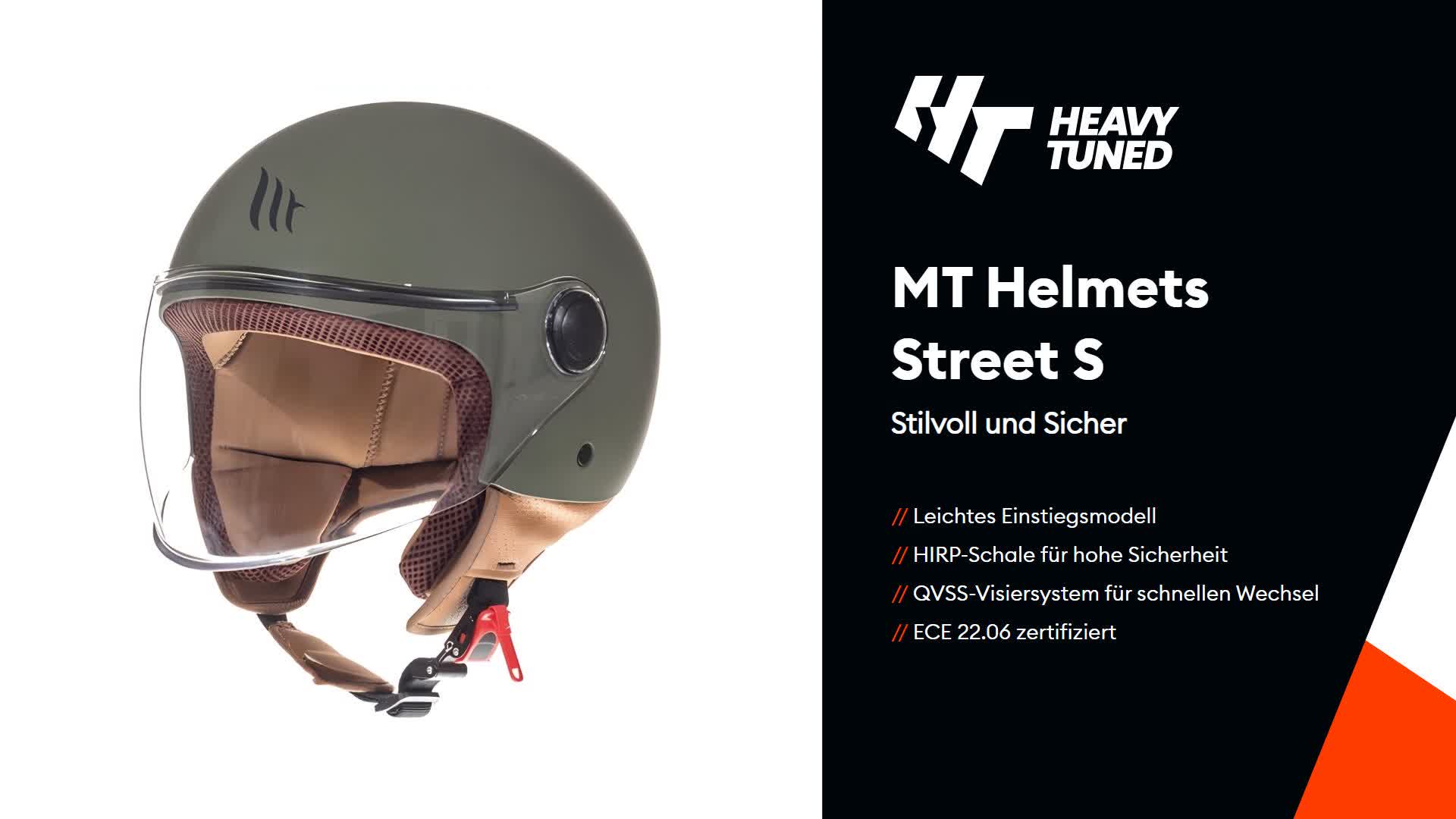MT Helmets Jethelm Street Größe: S, grün / braun ECE 22.06 Produktbild-Vorschau 7