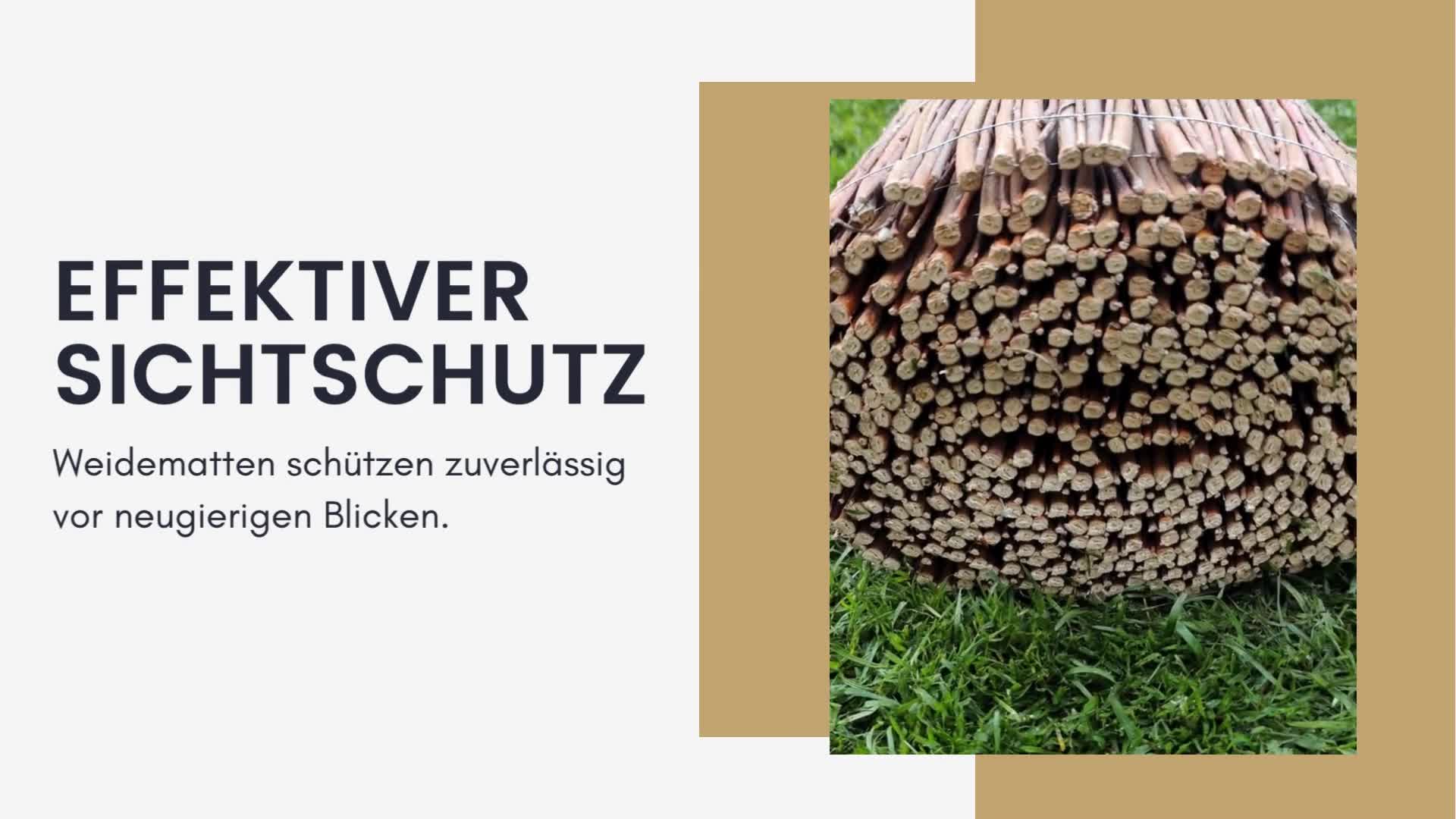 Weidenmatte 160 x 500 cm Gartenzaun Balkon Weidenzaun Zaun Produktbild-Vorschau 7