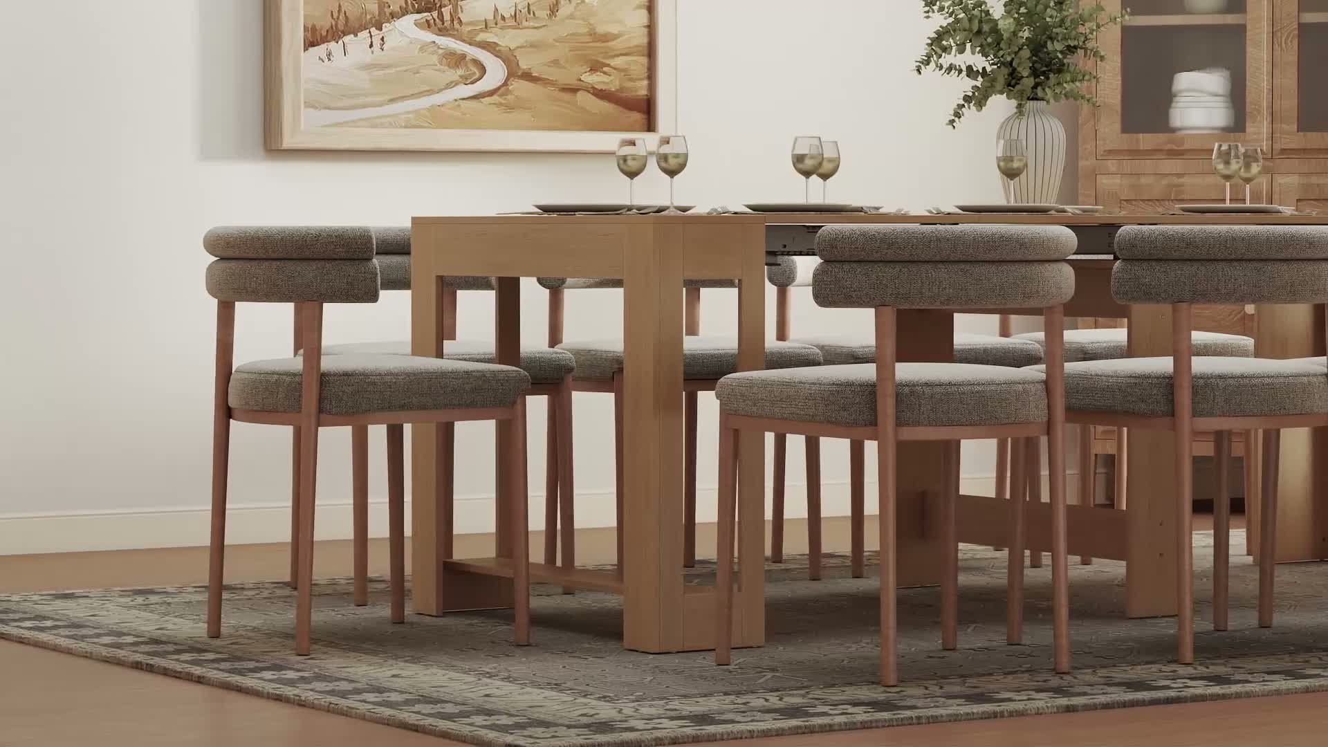 HOMCOM Ausziehbarer Esstisch 48-240 x 90cm Esszimmertisch Produktbild-Vorschau 7