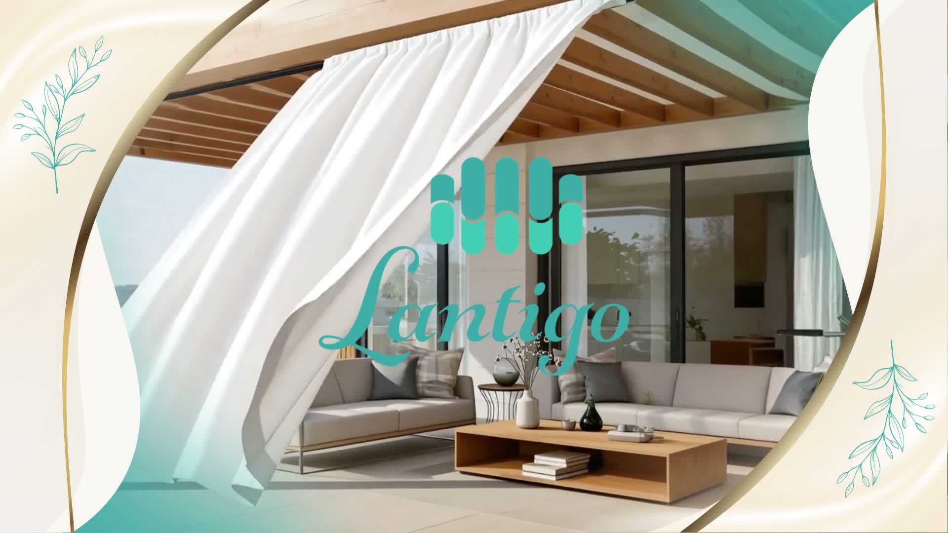 Lantigo Outdoor Vorhang Graphit 155x220 cm wasserdicht Produktbild-Vorschau 7