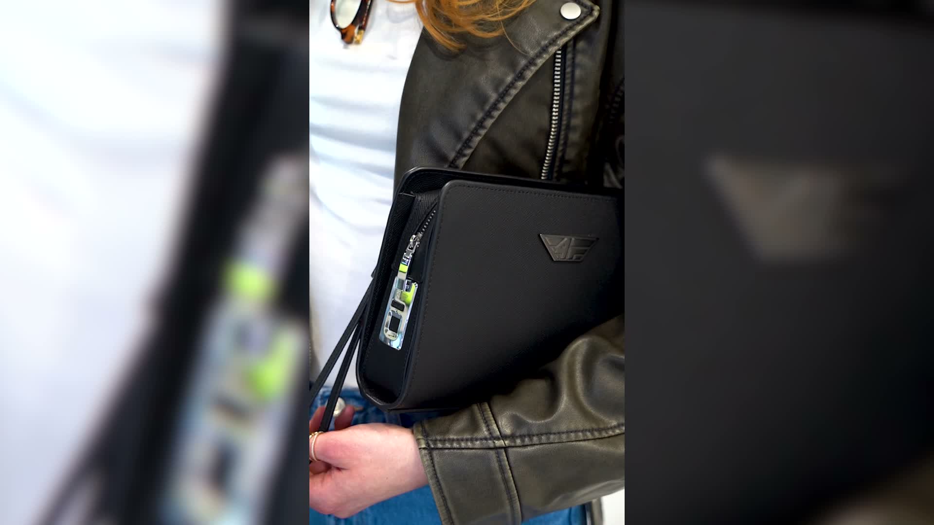 4FLY Smart Handtasche aus Leder, Fingerabdruck Schloss, Produktbild-Vorschau 7