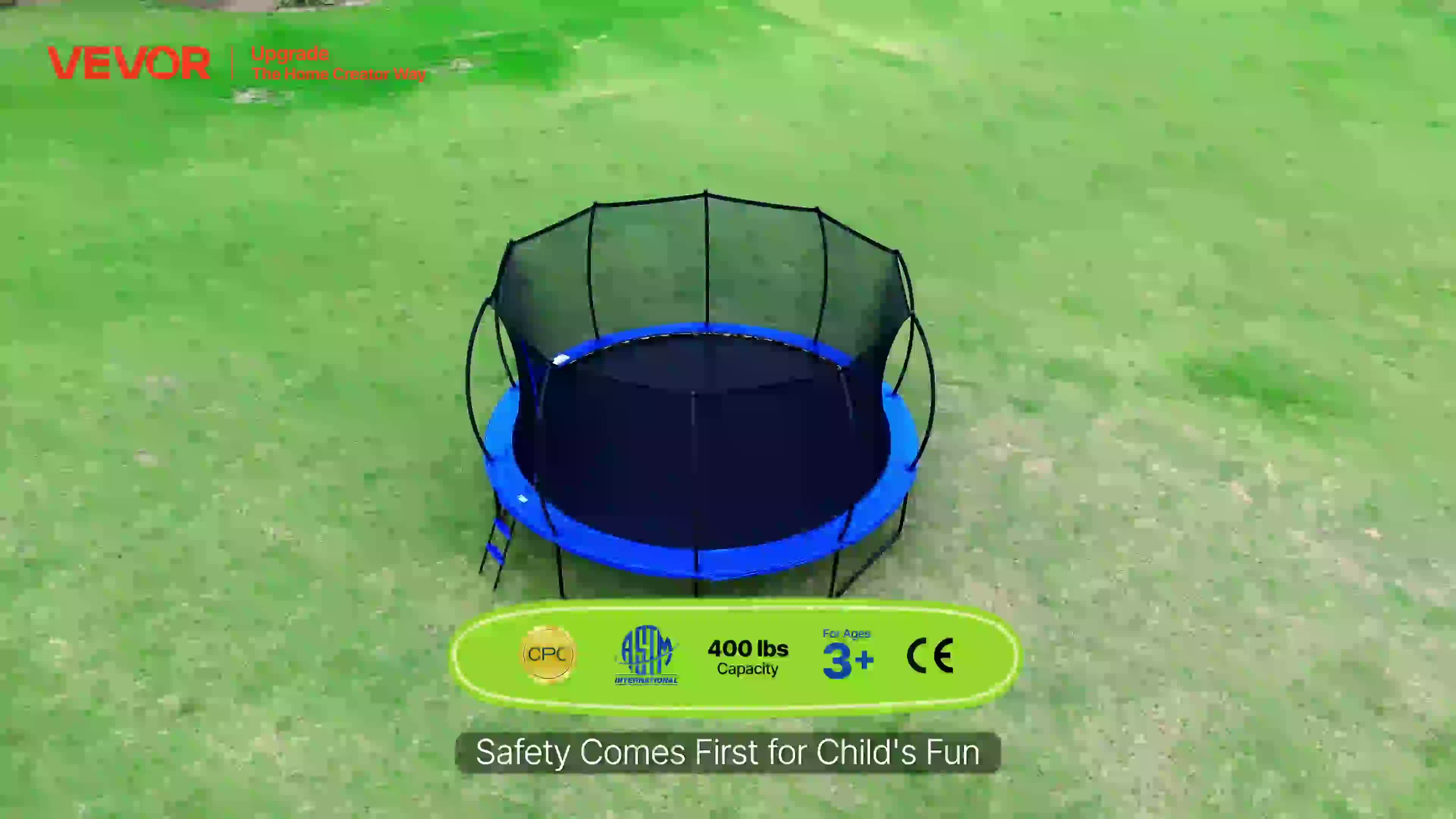 SucceBuy Outdoor-Trampolin Bodentrampolin 305 x 305 cm mit Produktbild-Vorschau 7