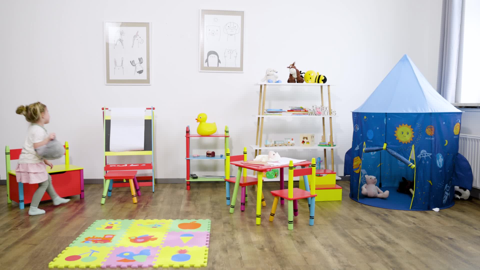 Relaxdays Kindersitzbank mit Stauraum, Kinder Truhenbank, Produktbild-Vorschau 7