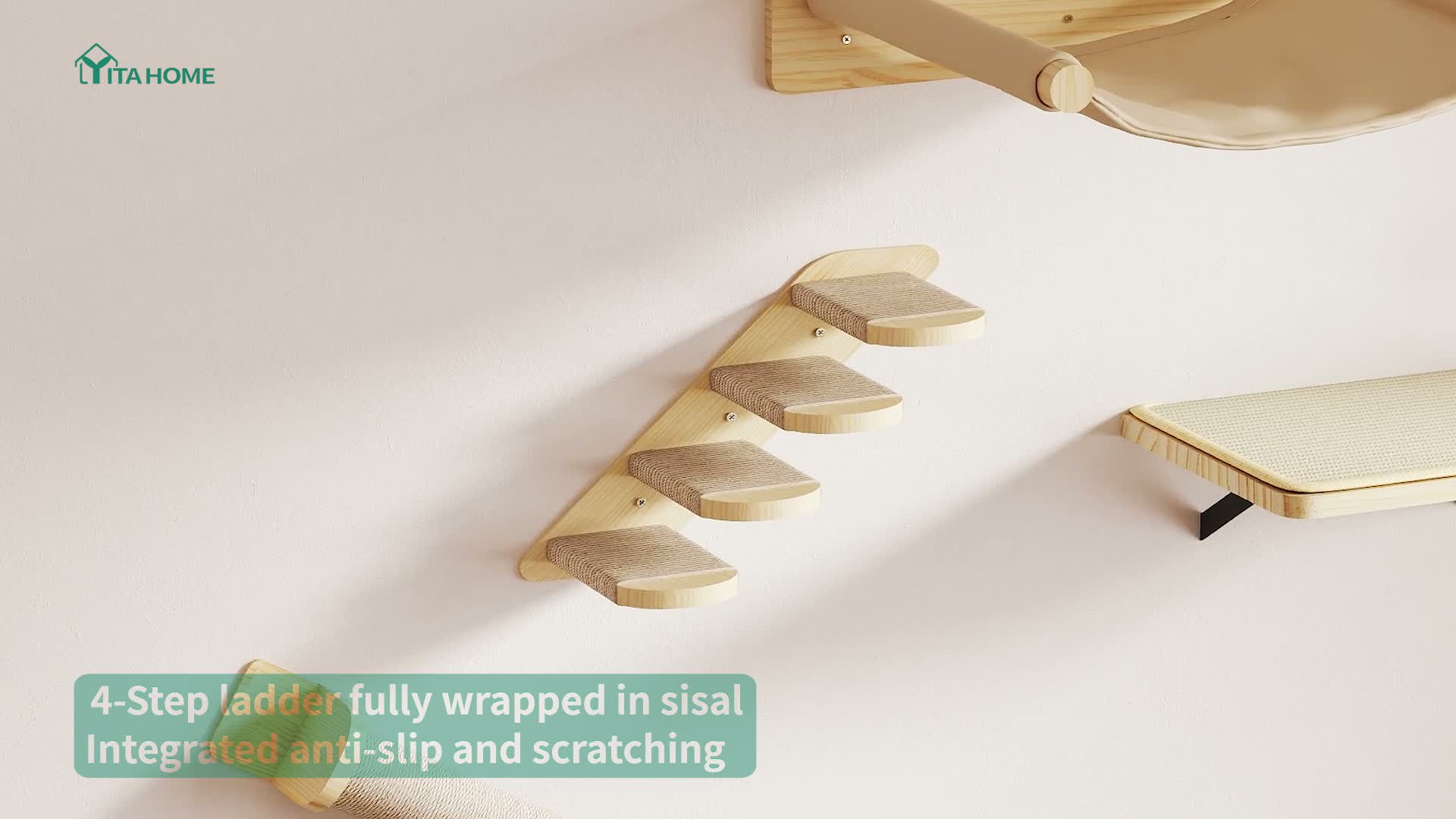 7tlg. Kletterwand katzen set, Katzen-Wandmöbel, mit 3 Produktbild-Vorschau 7
