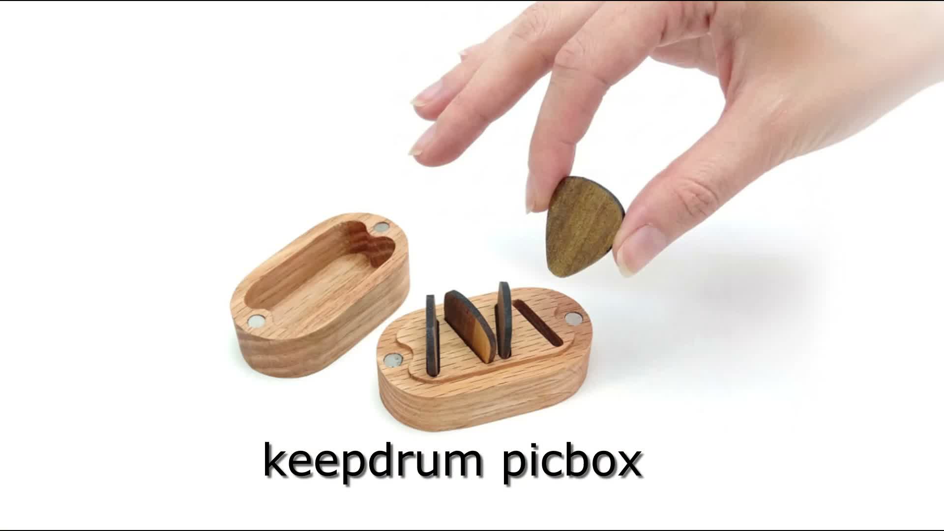 keepdrum Plektrum-Box mit Gitarren Picks aus Holz Produktbild-Vorschau 7