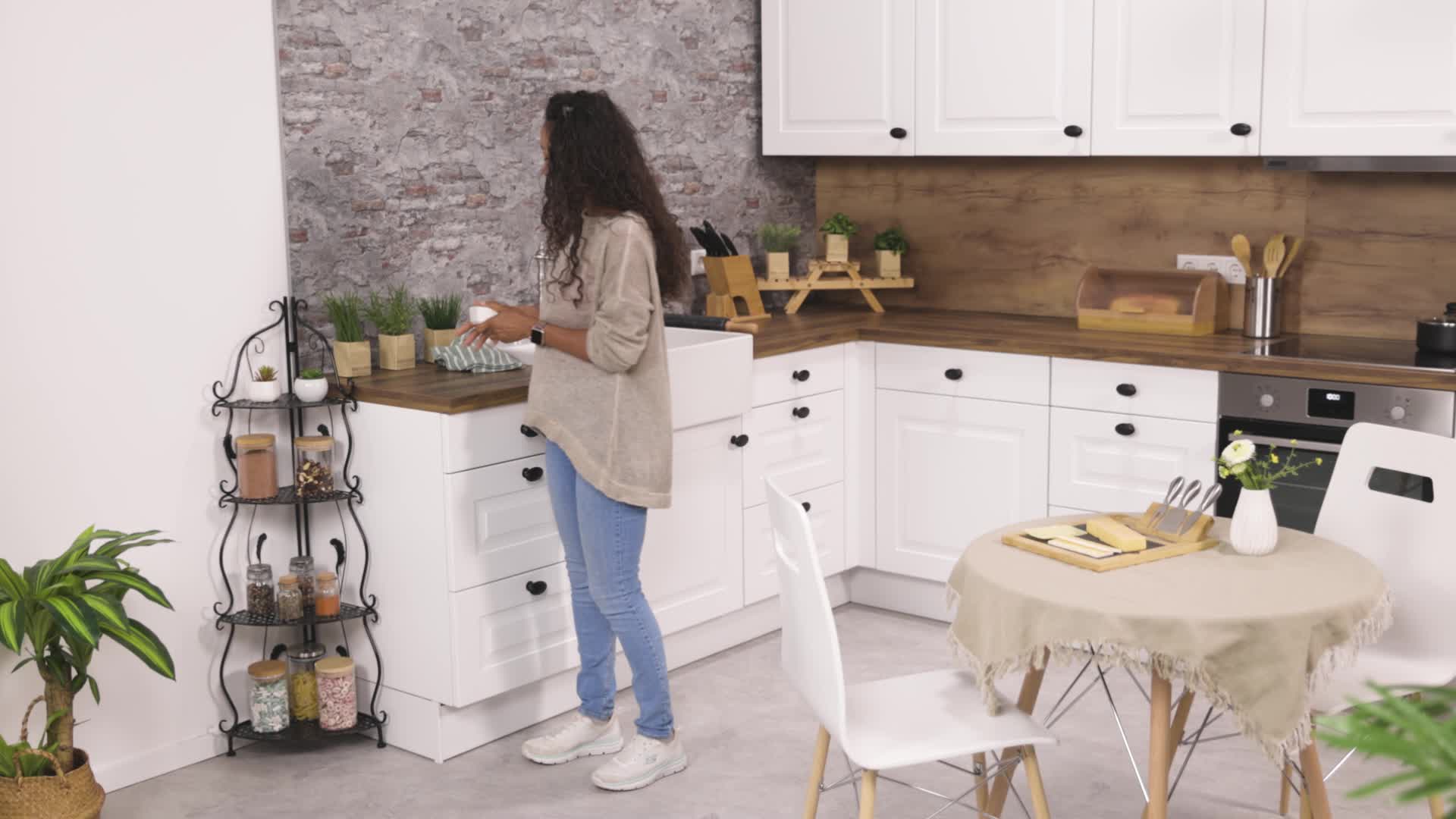 Relaxdays Eckregal aus Metall, freistehendes Pflanzenregal Produktbild-Vorschau 7