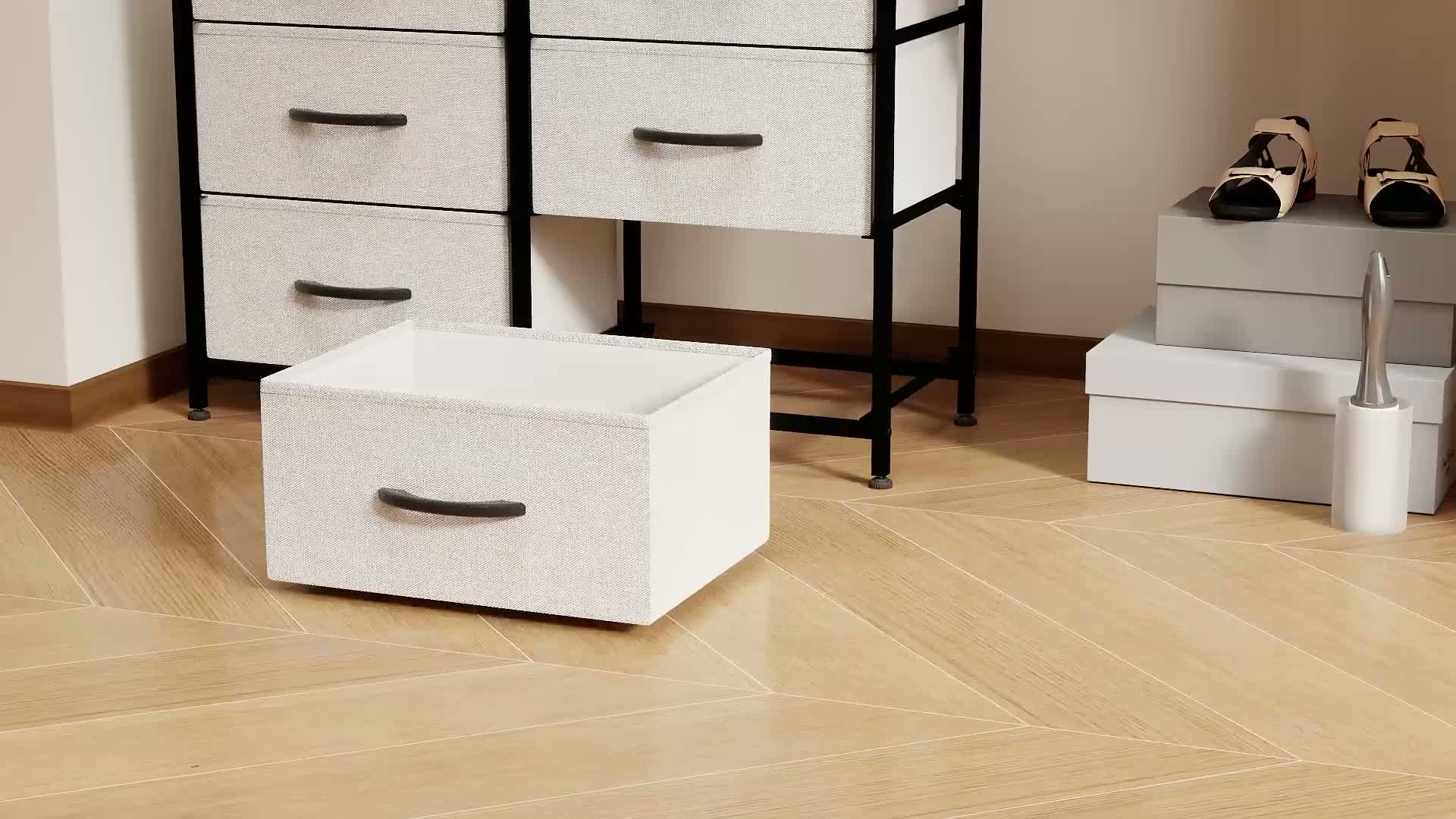 HOMCOM Kommode Sideboard mit 6 klappbaren Stoffschubladen, Produktbild-Vorschau 7