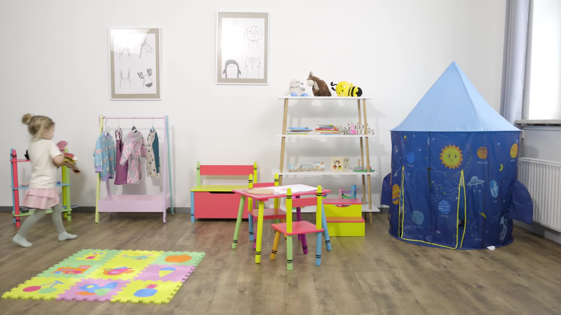 Relaxdays Kinder Kleiderständer, Kleiderstange für Produktbild-Vorschau 7