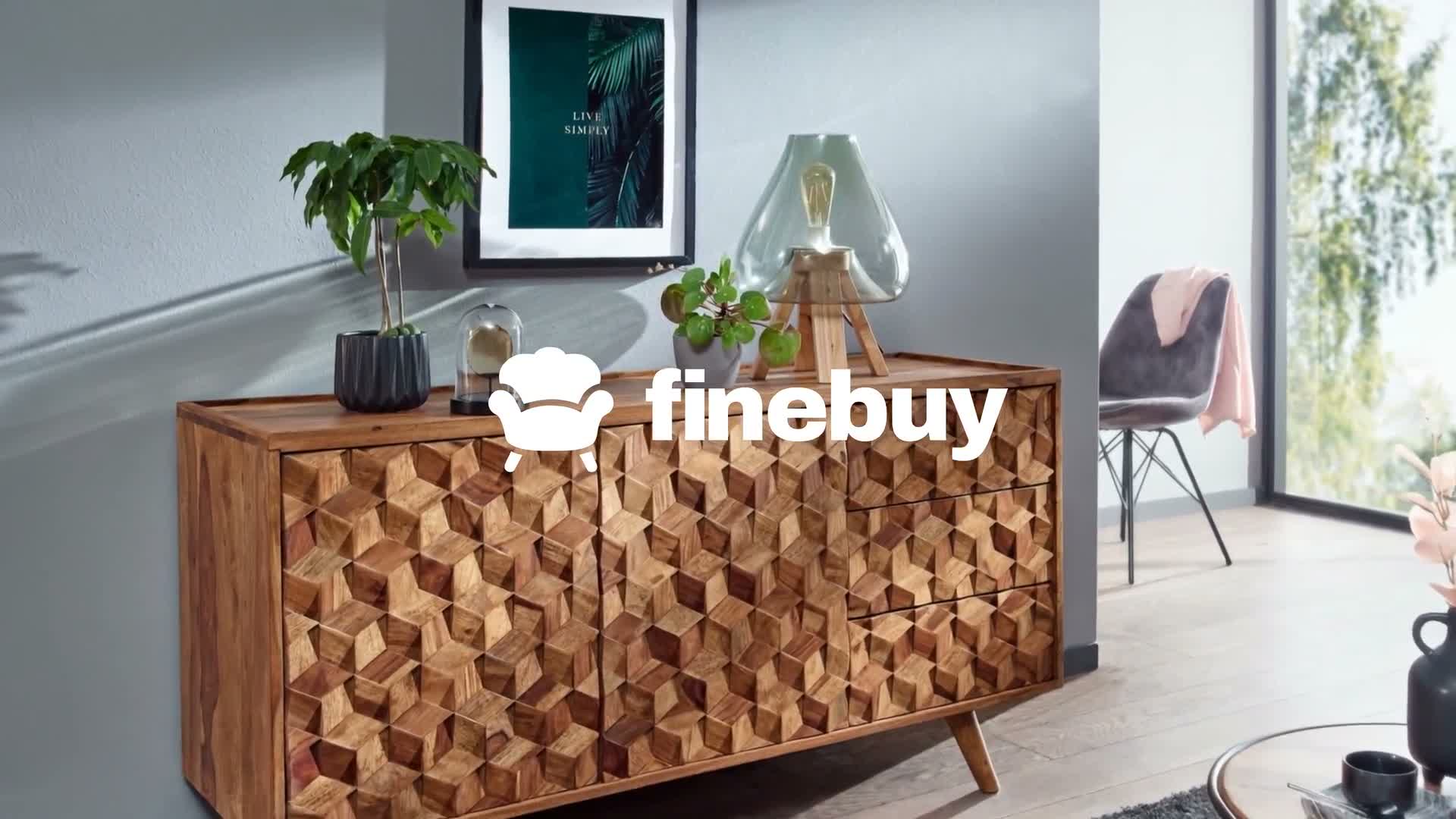 FineBuy Sideboard Sheesham Massivholz 140 cm mit 2 Türen & Produktbild-Vorschau 7