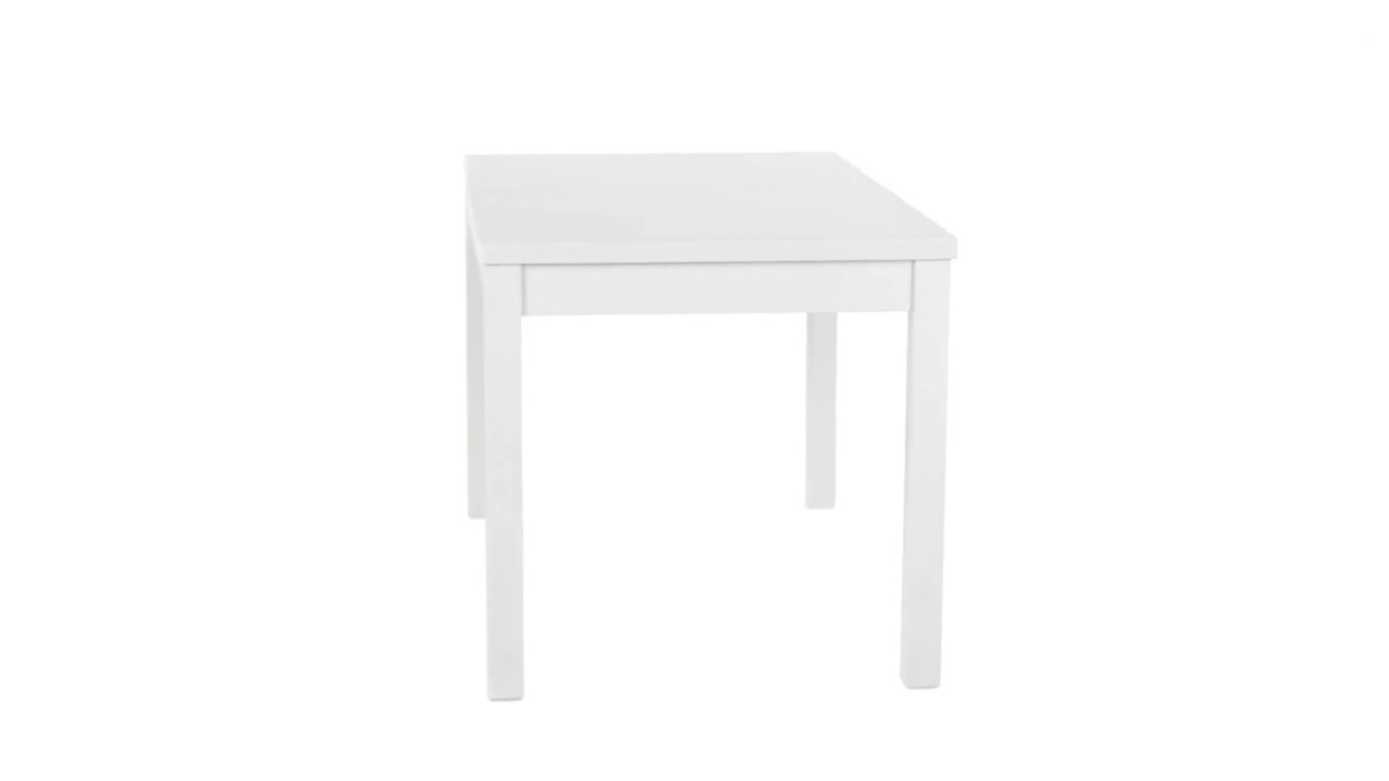 Esstisch Ausziehbar - 120-160 cm Lange - Weiß - Rechteckig Produktbild-Vorschau 7