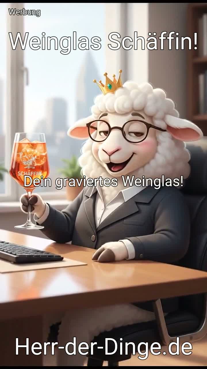 Weinglas graviert Puppa Schaf die Schäffin 350ml Produktbild-Vorschau 7