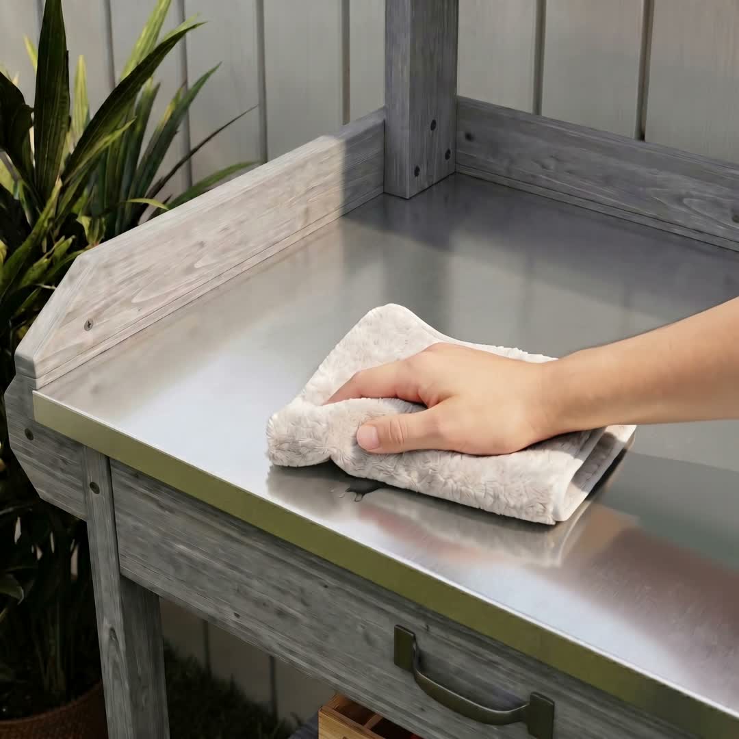 BEALIFE Gärtnertisch 112x43x120 cm Pflanztisch mit Produktbild-Vorschau 7