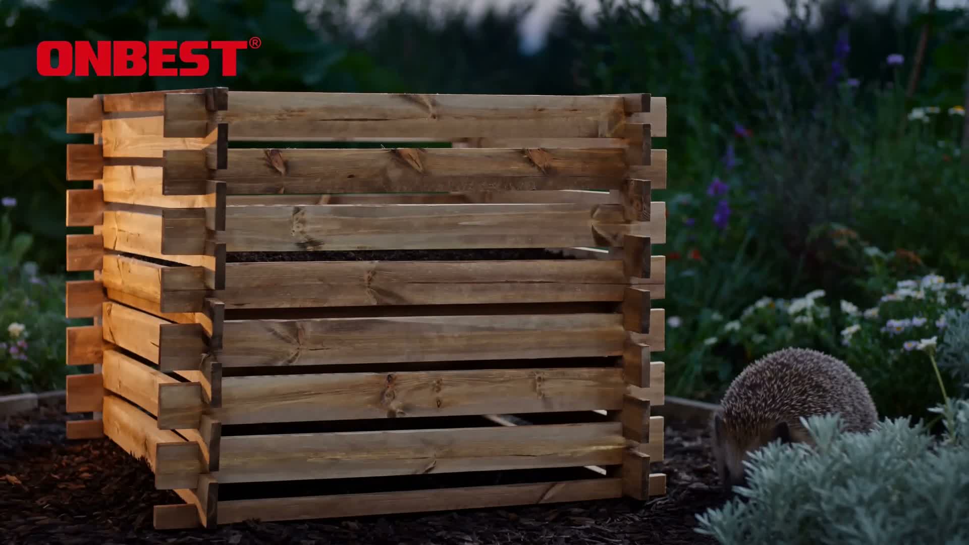 Holzkomposter Garten ONBEST | 520 Liter | 100x100x72 cm | Produktbild-Vorschau 7