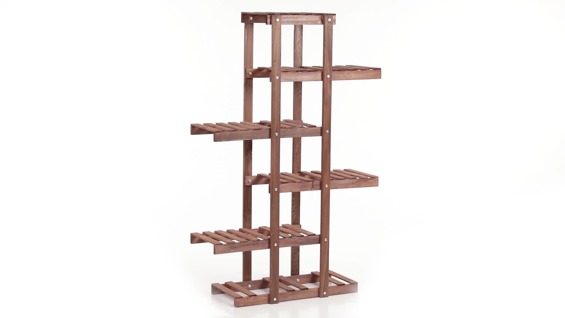 Relaxdays Blumenregal aus Holz, 5 Ebenen, Blumenständer für Produktbild-Vorschau 7