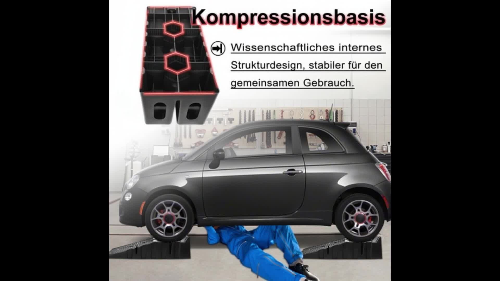 XINZI 2X Auffahrrampe 400kg (je 200kg) klappbar Laderampe Produktbild-Vorschau 7