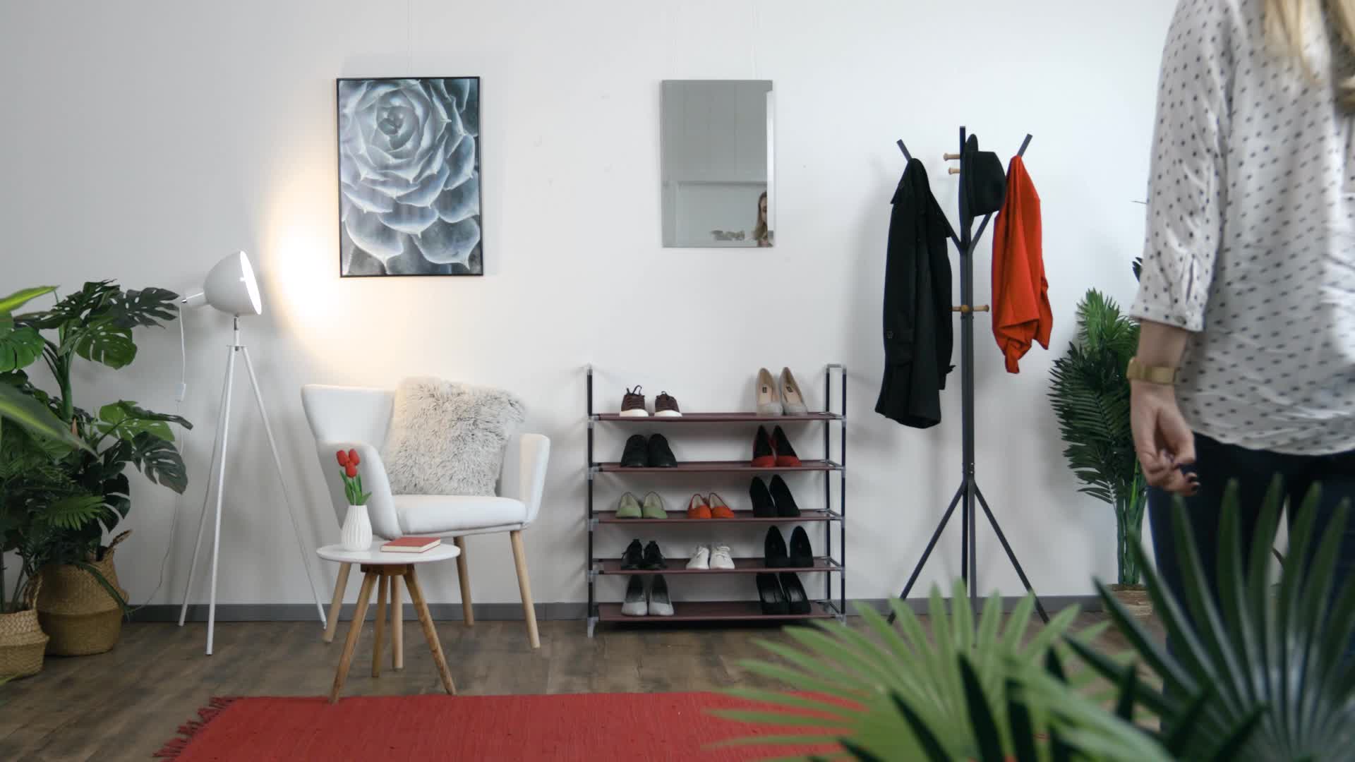 Relaxdays Schuhregal Stecksystem, 5 Ebenen, Schuhablage f. Produktbild-Vorschau 7