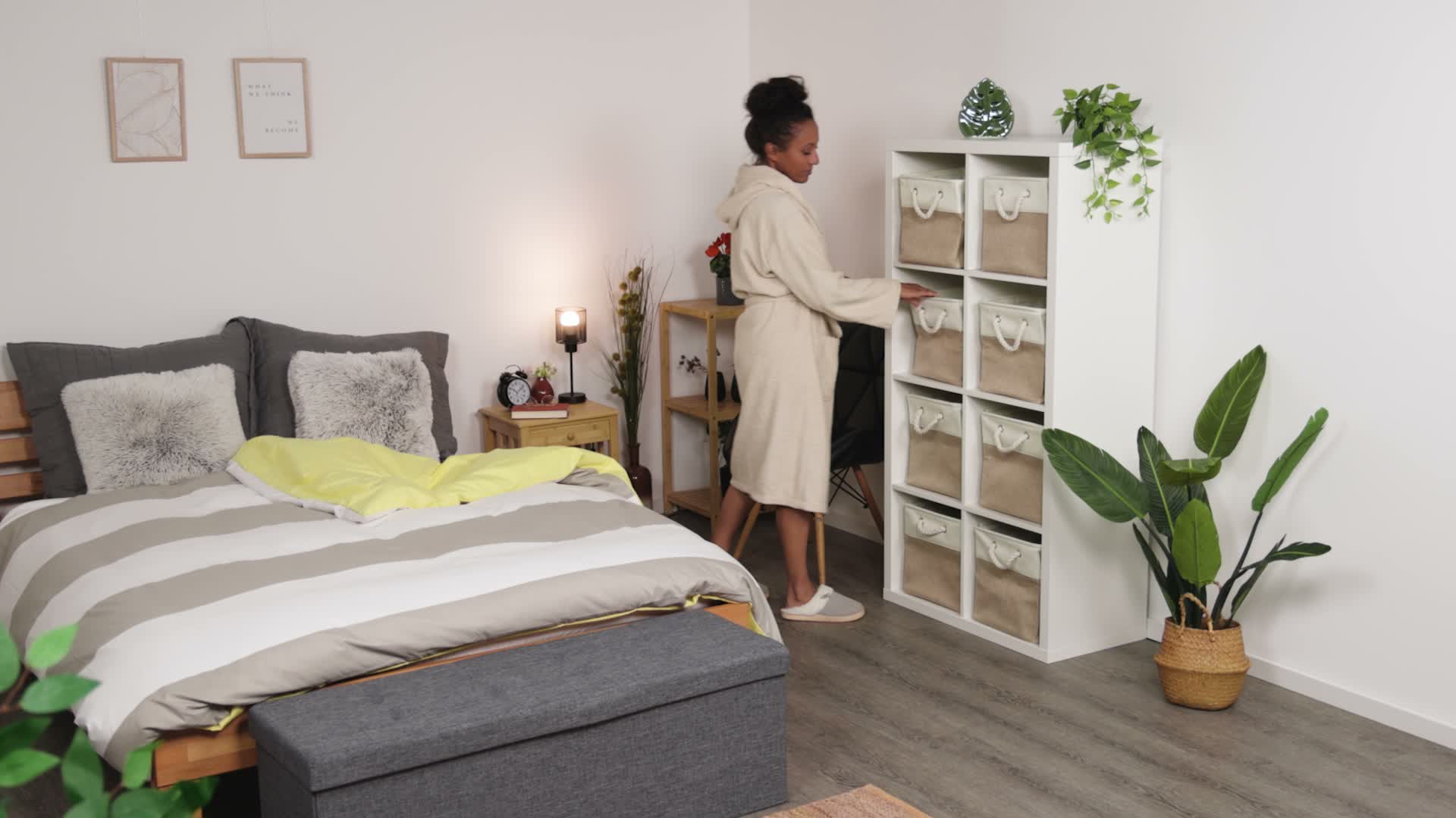 Relaxdays Aufbewahrungskorb, 3er Set, Leinen, mit Produktbild-Vorschau 7