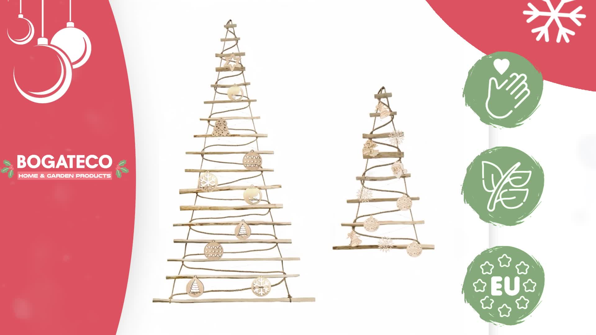 BOGATECO Handgemacht Weihnachtsbaum 205 cm hoch mit Produktbild-Vorschau 7