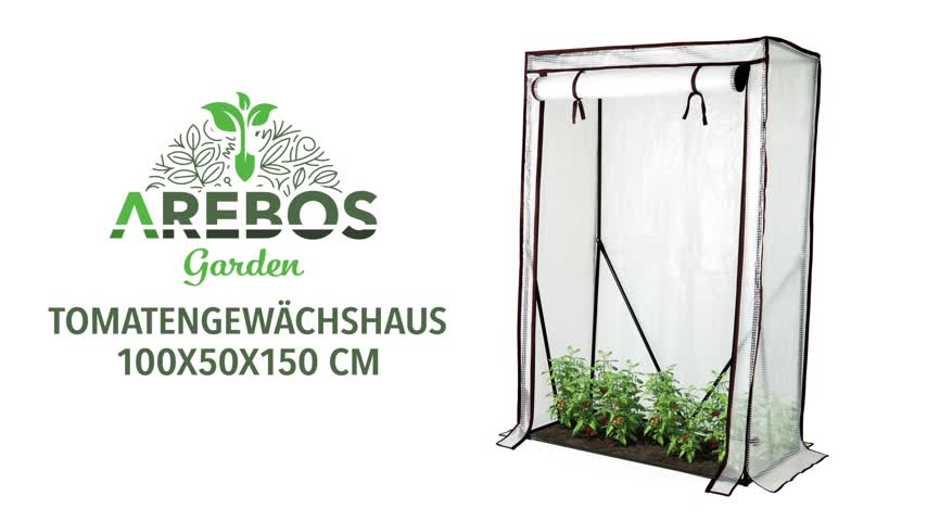 AREBOS Tomatenhaus 100x50x150 cm Treibhaus Produktbild-Vorschau 7