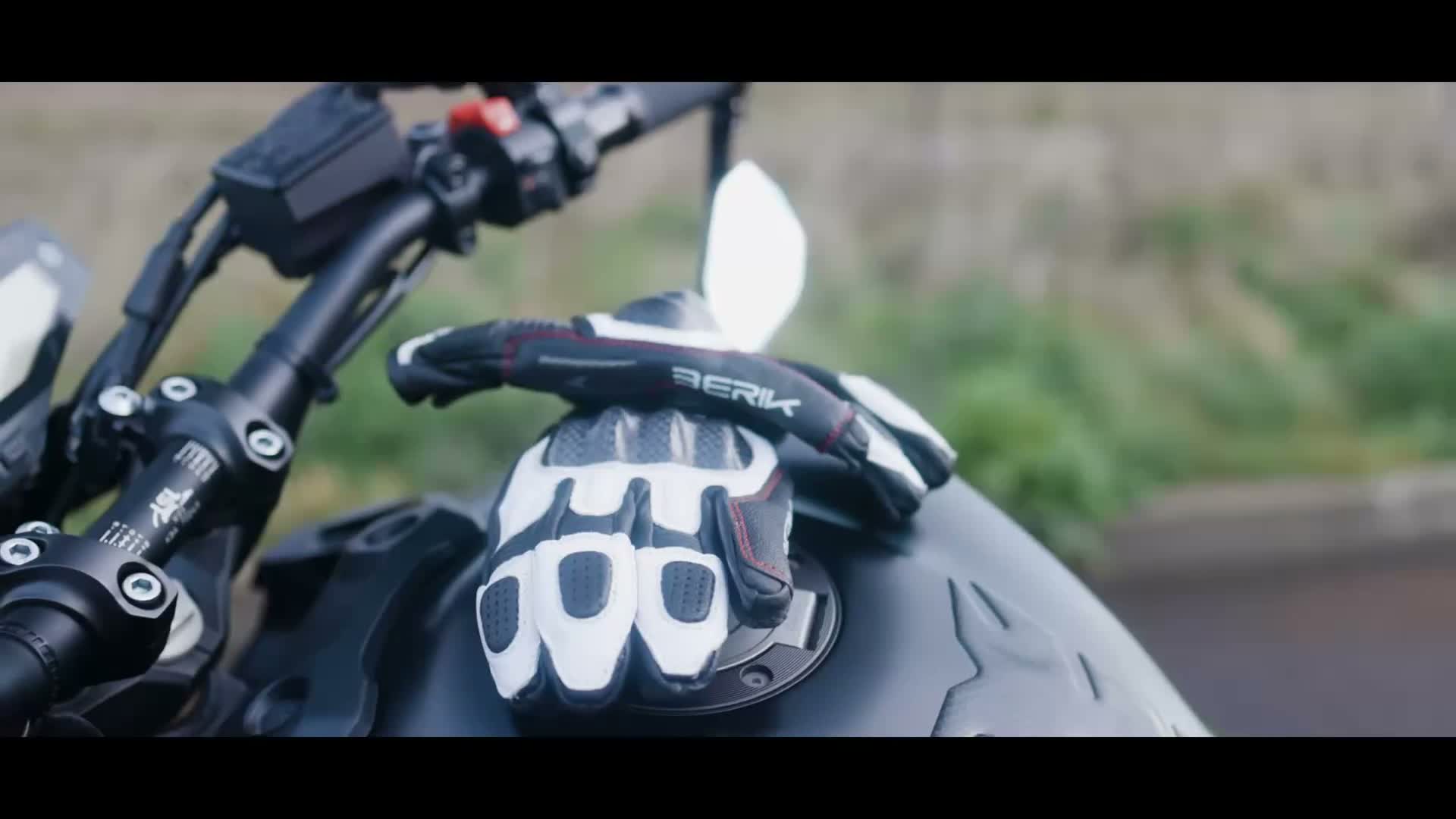 Berik LDX Damen Motorrad Handschuhe, schwarz/weiß/blau, M Produktbild-Vorschau 5