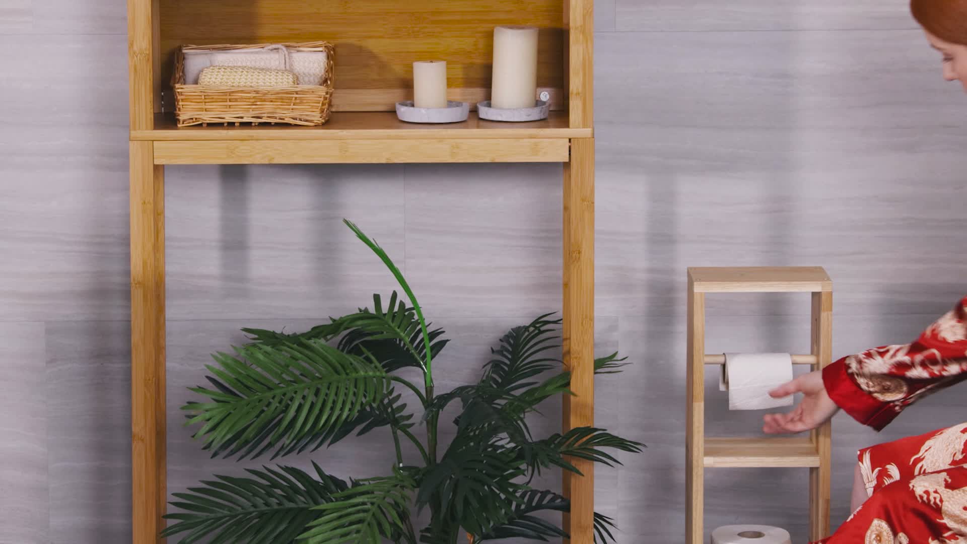 Relaxdays Toilettenpapierhalter, Walnuss Holz, zur Produktbild-Vorschau 7