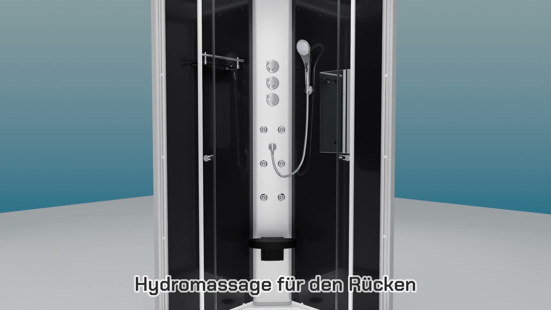 Duschkabine Fertigdusche Dusche Komplettkabine D10-03T0 Produktbild-Vorschau 7
