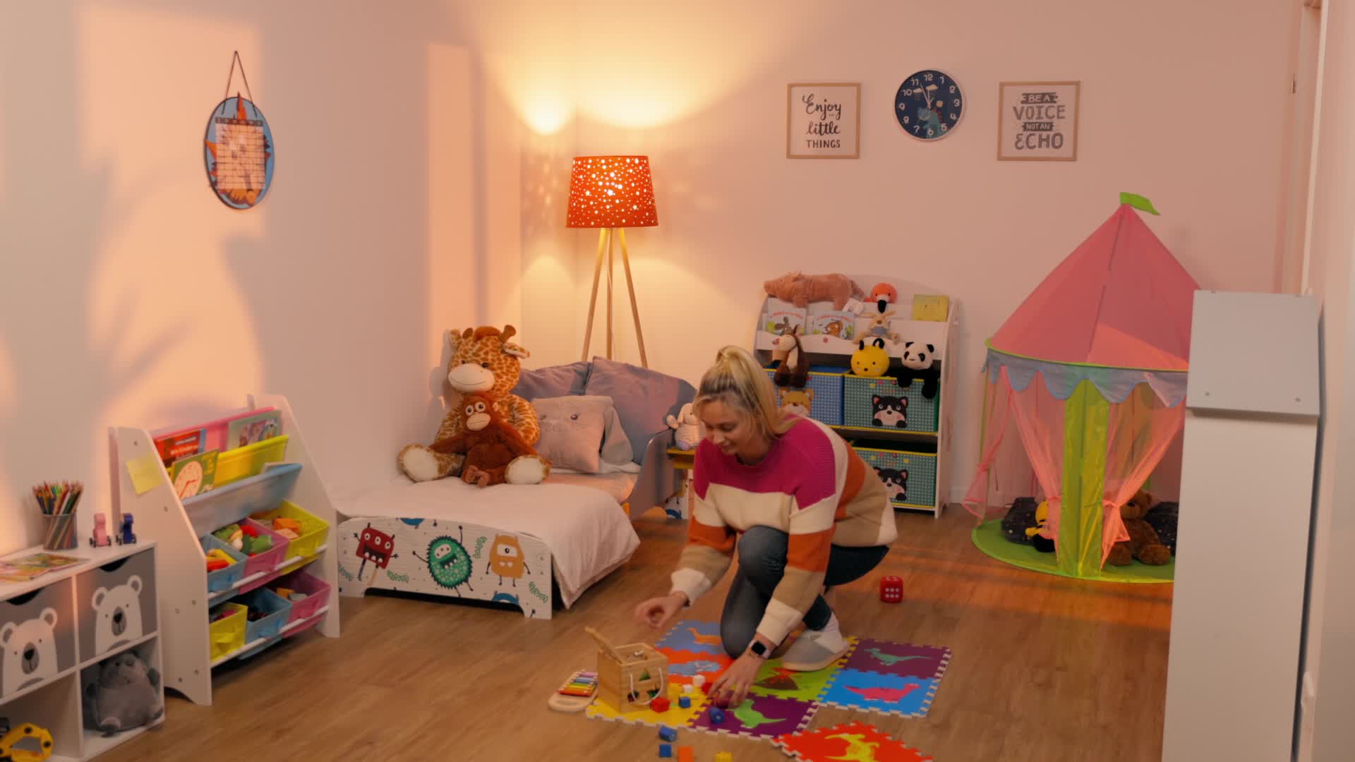 Relaxdays Puzzlematte, 3 x 3 Baby Spielmatte, Dinosaurier, Produktbild-Vorschau 7