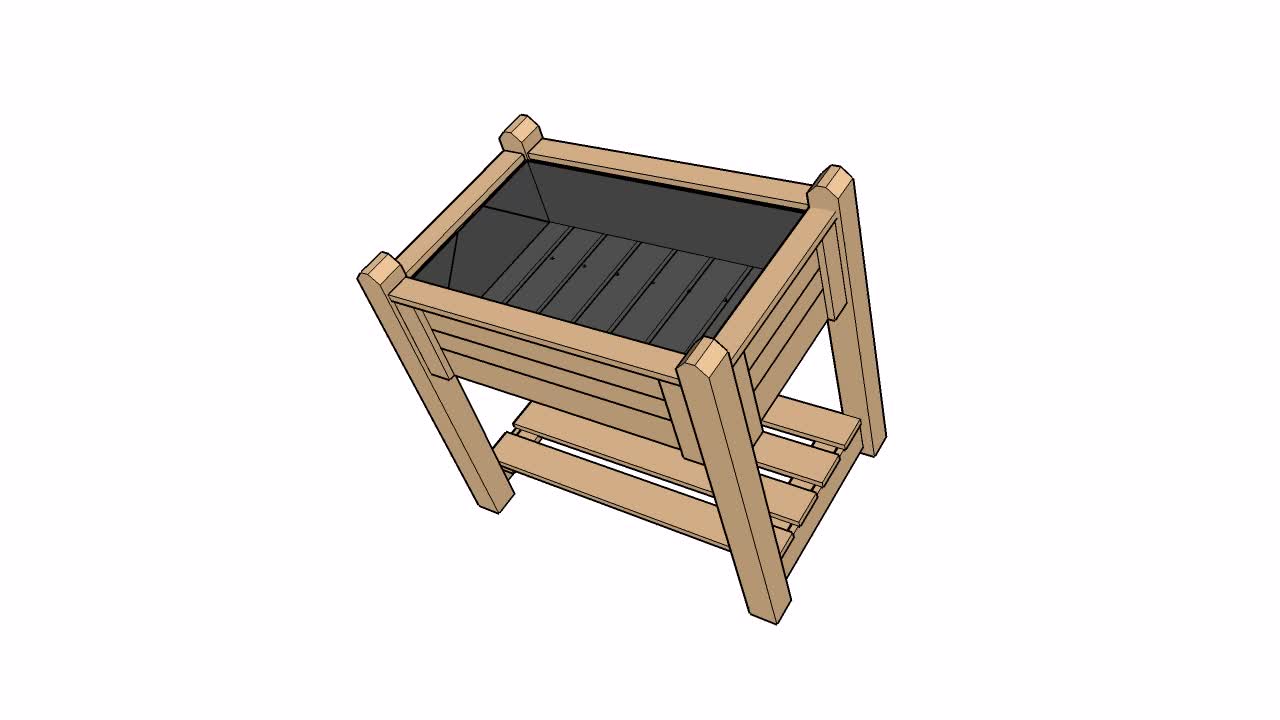 Hochbeet BASIC em Kiefernholz Honig 89,5x59x84,5cm Produktbild-Vorschau 6