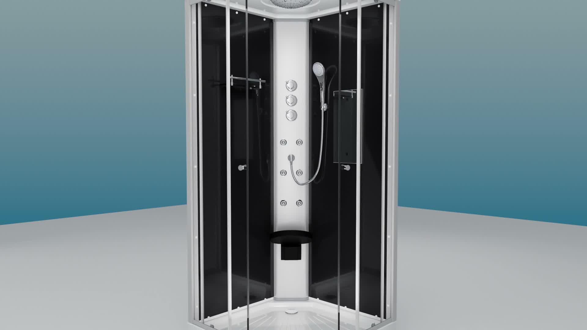 Duschkabine Fertigdusche Dusche Komplettkabine D10-13M0 Produktbild-Vorschau 7