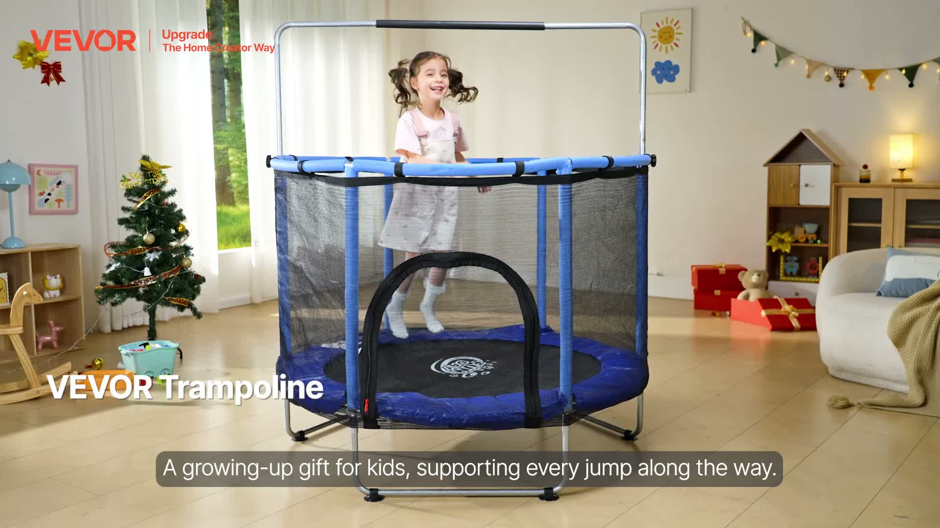 VEVOR Trampolin Mini für Kinder mit 60 kg Tragkraft Produktbild-Vorschau 7