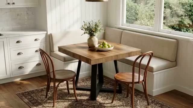 Table à manger Tribesigns 80 cm, table de cuisine rustique Voir les images du produit 7