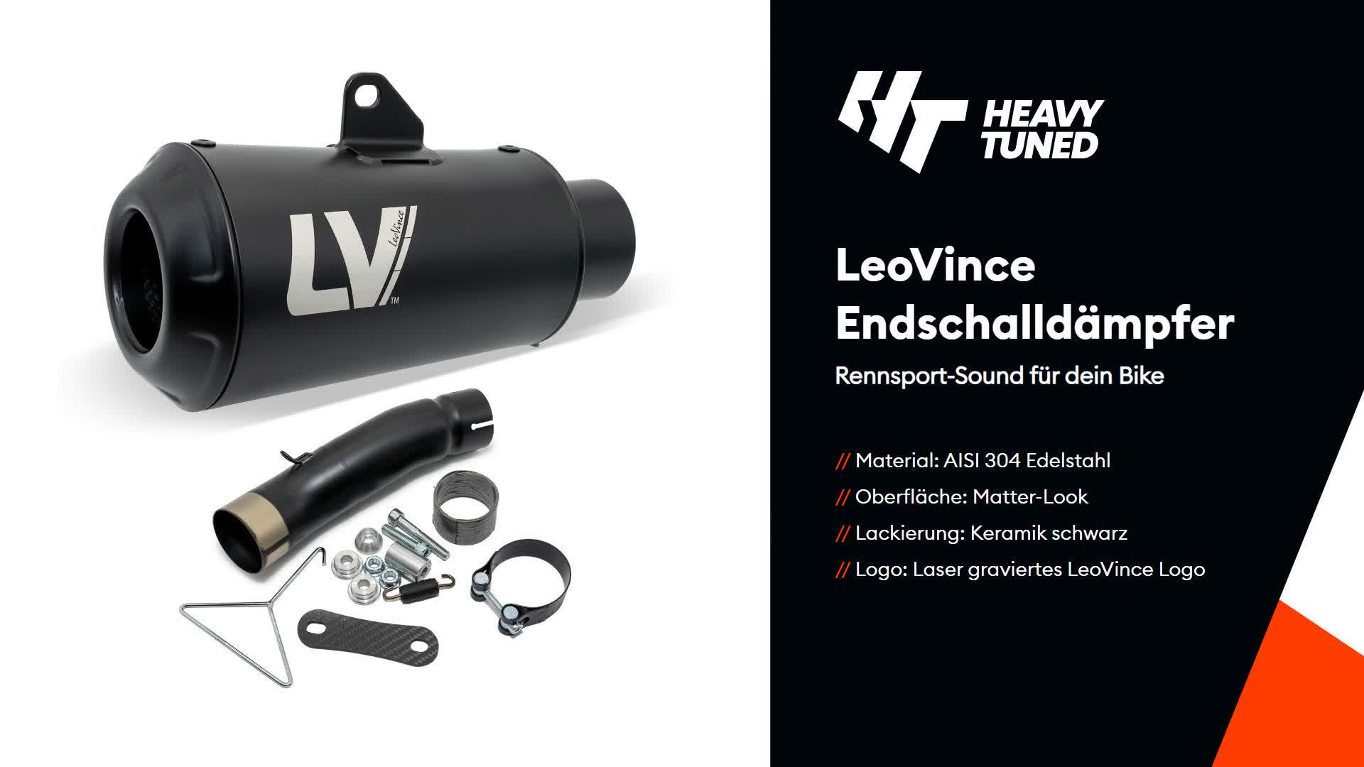 LeoVince LV-10 Black Slip-On Auspuff genehmigt für CF MOTO Produktbild-Vorschau 7