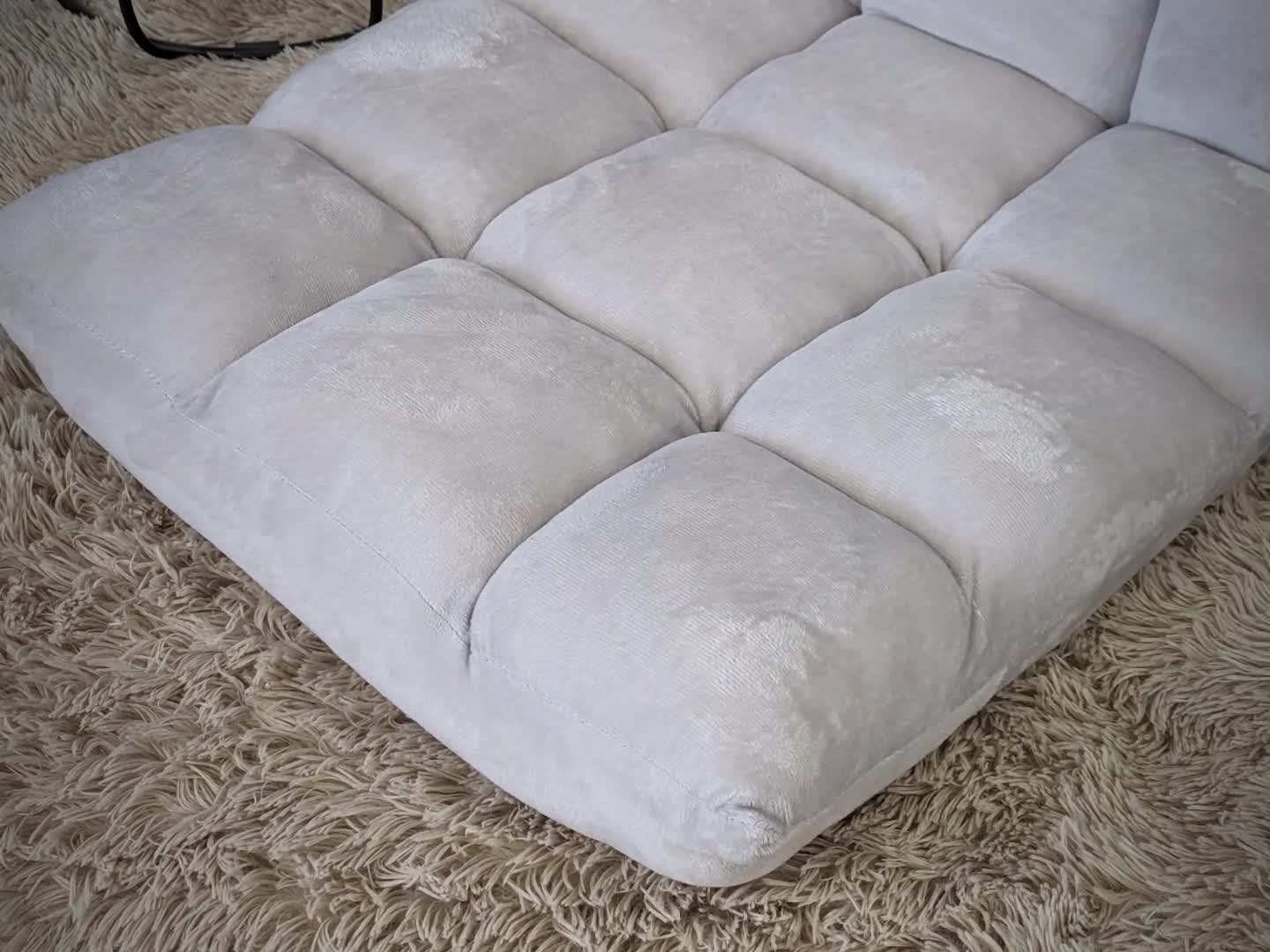 Bodensessel HWC-N43, Relaxsessel Bodenkissen Klappsessel 6 Produktbild-Vorschau 7