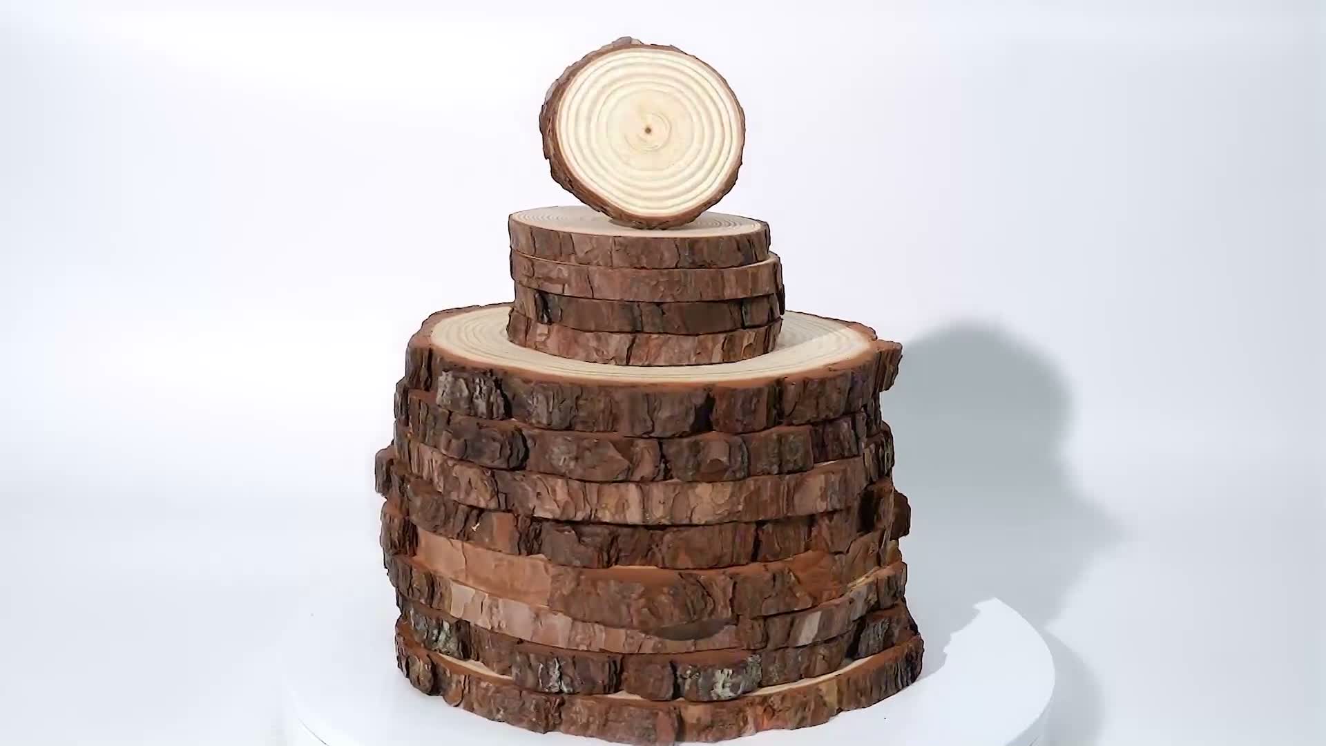5 Stück 23-25cm Durchmesser Holzscheiben, 2 cm Dick Produktbild-Vorschau 7