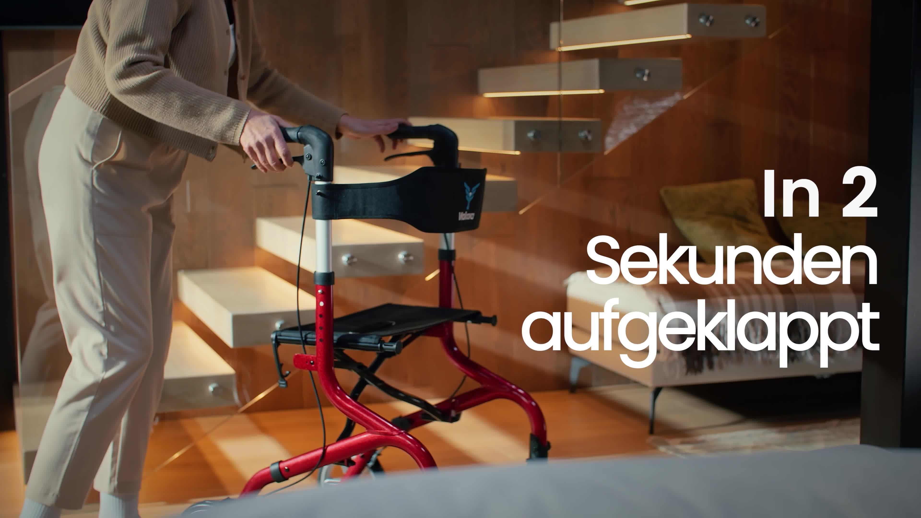 Rollator Faltbar und Leicht mit Sitz - NUR 5,95 KG - Produktbild-Vorschau 7