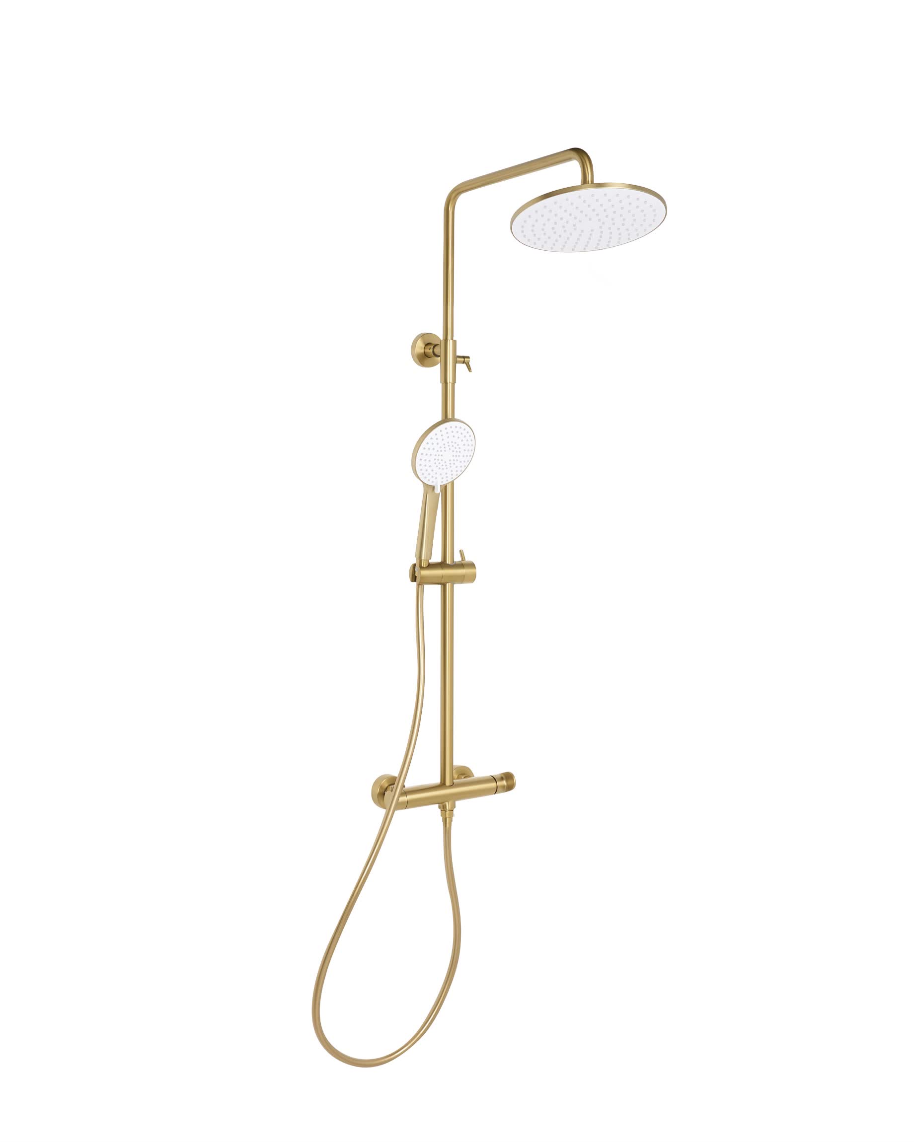 BELIANI Wand Duschset Gold Messing mit Armatur Regendusche Produktbild-Vorschau 7