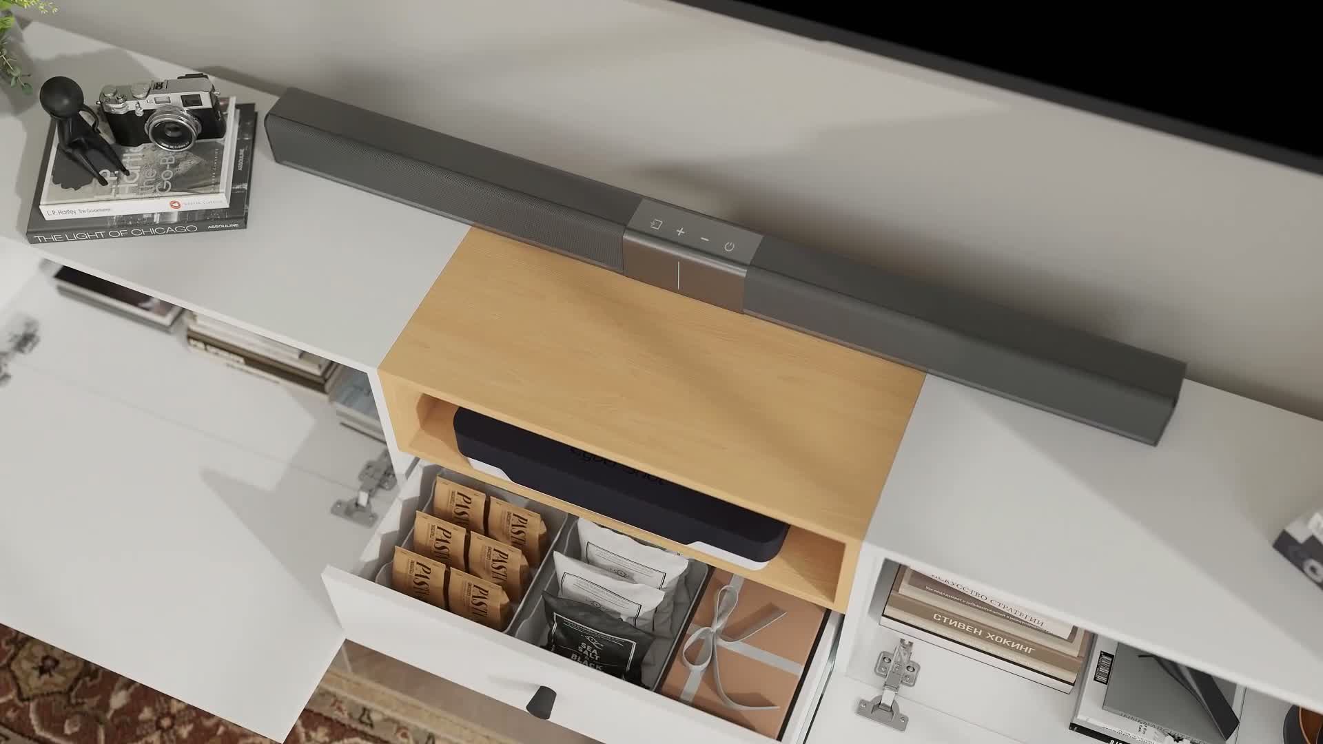 HOMCOM TV Schrank TV Board für Fernseher bis zu 90 Zoll für Produktbild-Vorschau 7