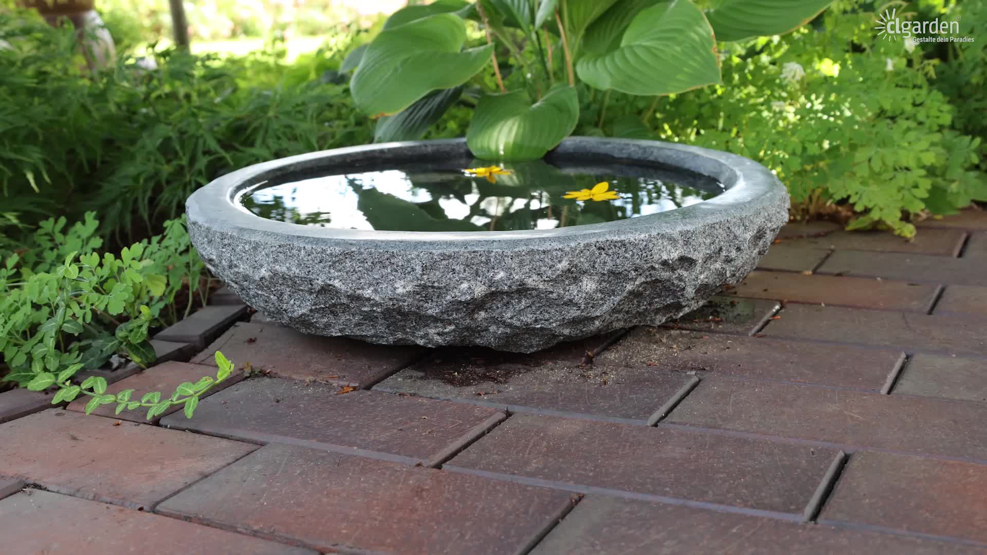CLGarden Naturstein Wasserschale GVT2 aus Granit Ø 46cm Produktbild-Vorschau 7