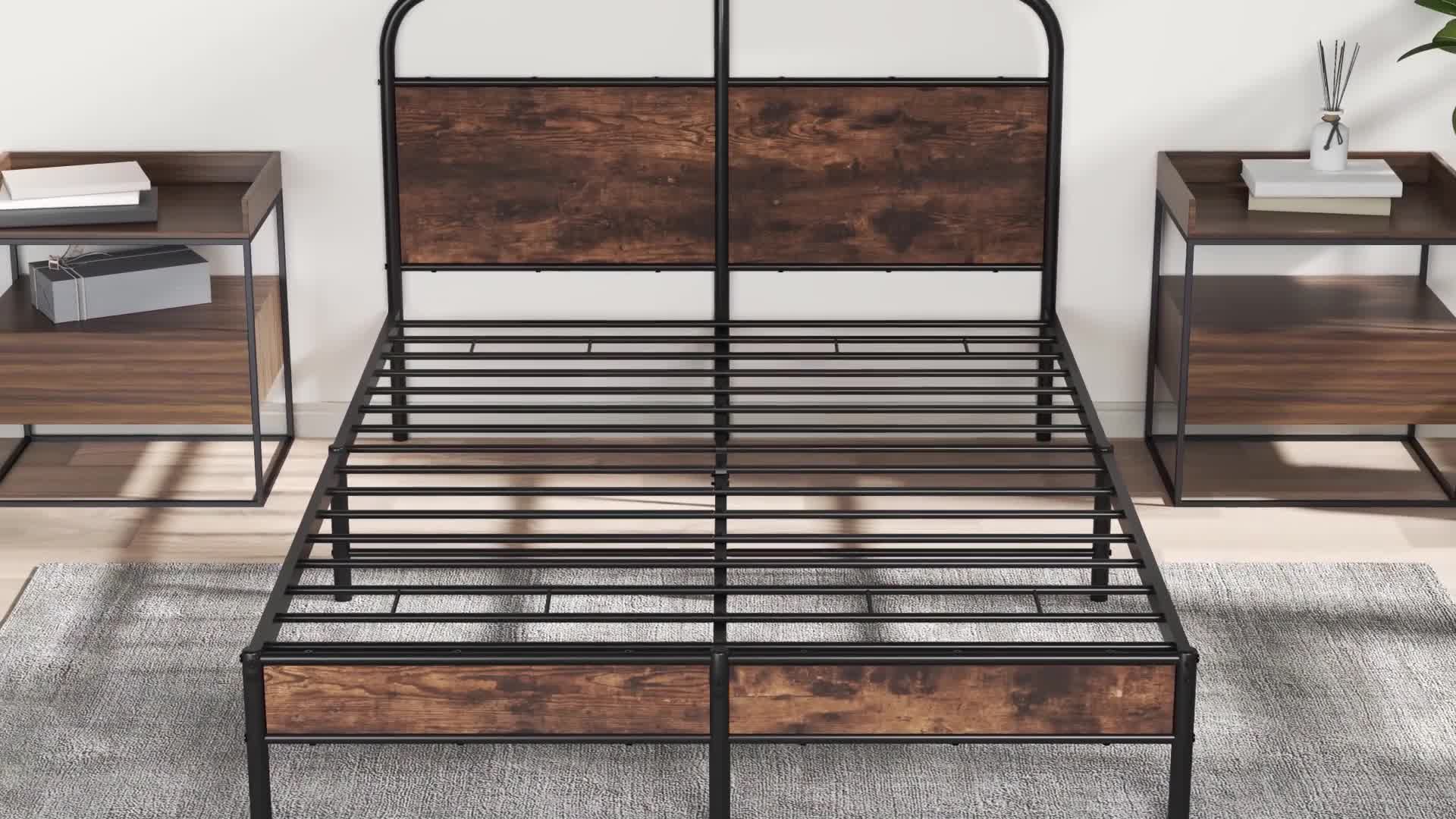 vidaXL Bettgestell ohne Matratze 140x200 cm Räuchereiche Produktbild-Vorschau 7