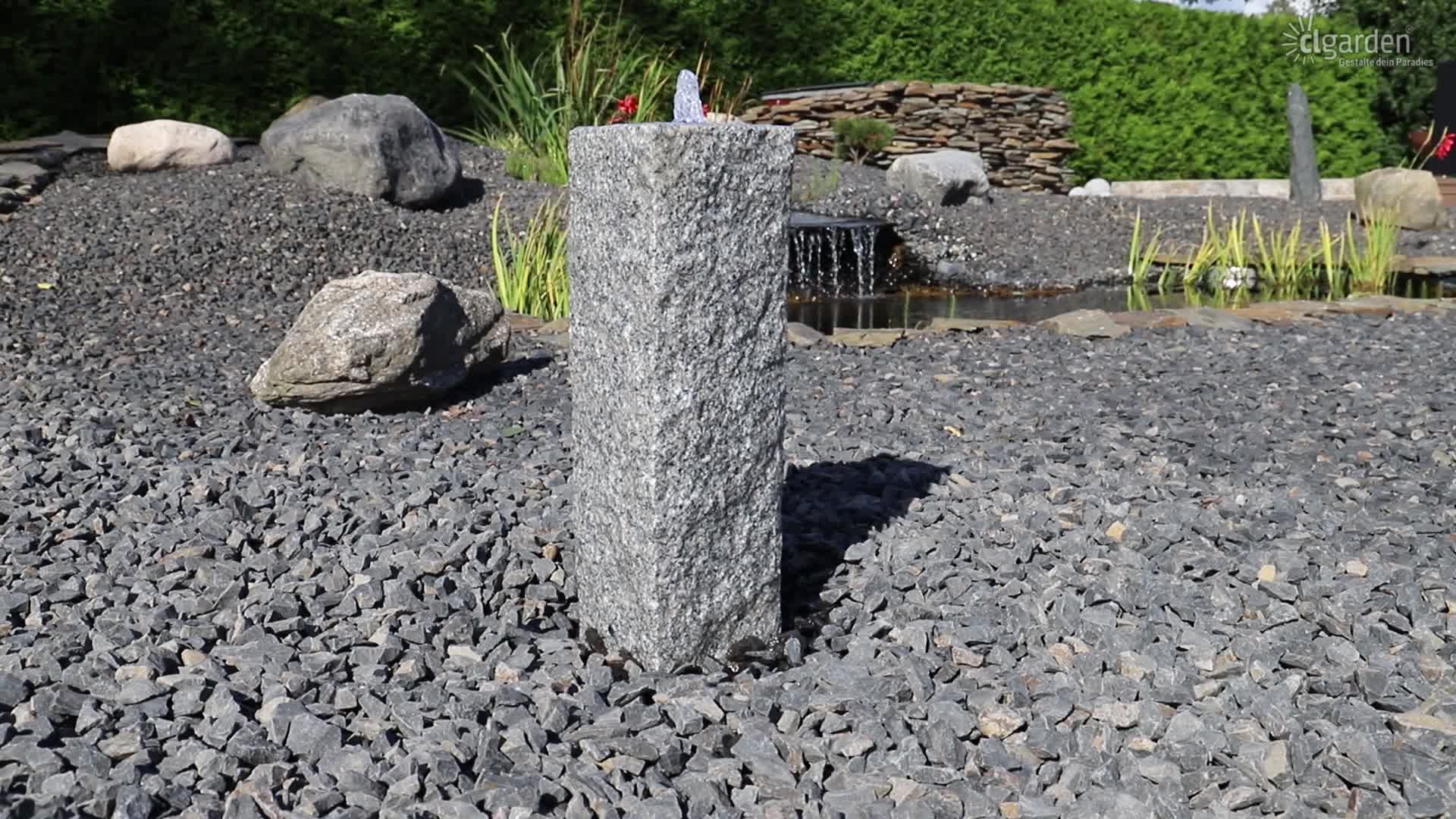CLGarden Quellsteinbrunnen GS50 Granit Stein Gartenbrunnen Produktbild-Vorschau 7