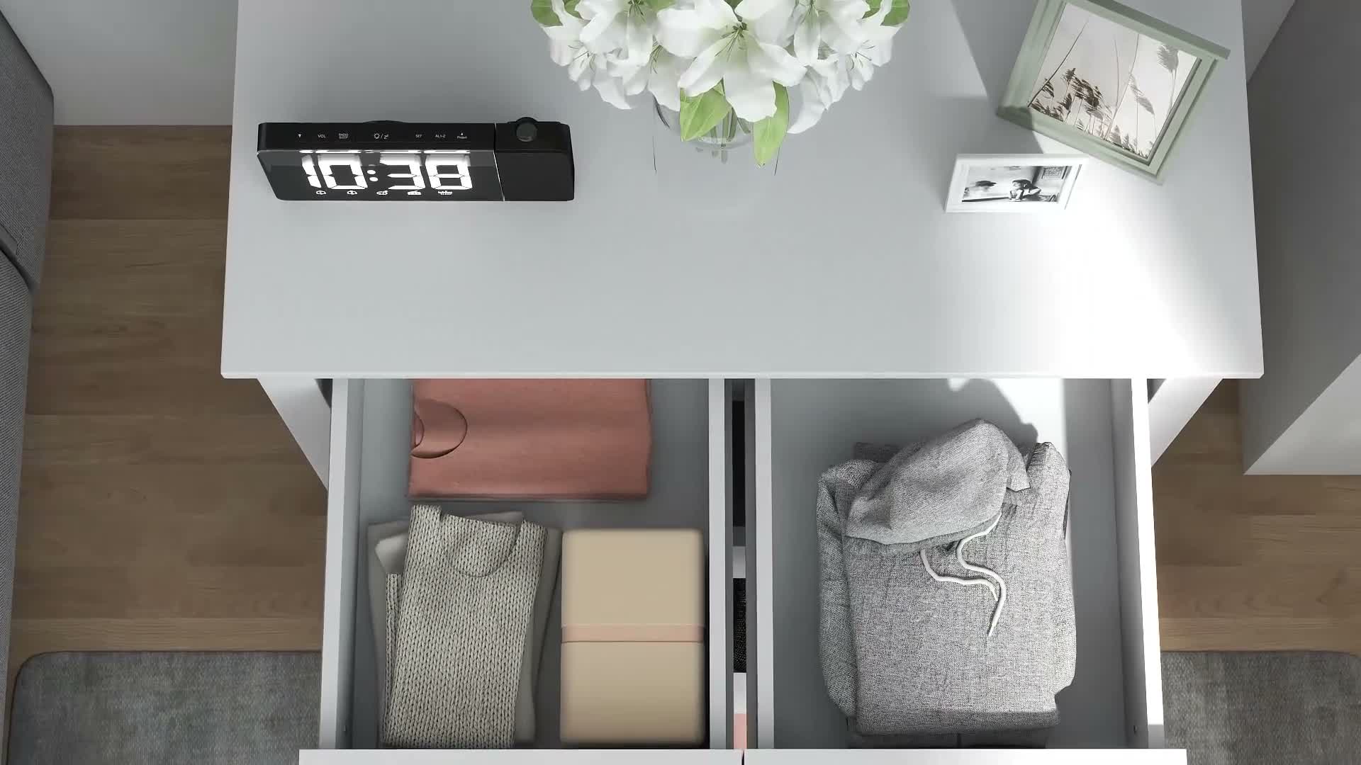HOMCOM Kommode Beistellschrank mit 5 Schubladen Sideboard Produktbild-Vorschau 7